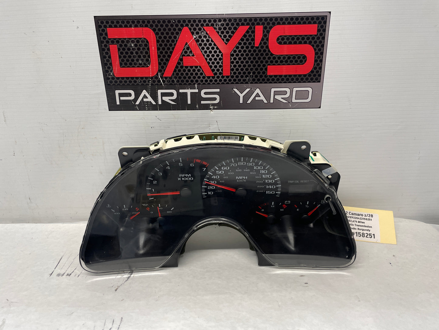 2002 Chevy Camaro Z28 Gauge Cluster Speedometer  OEM - Day's Parts Yard