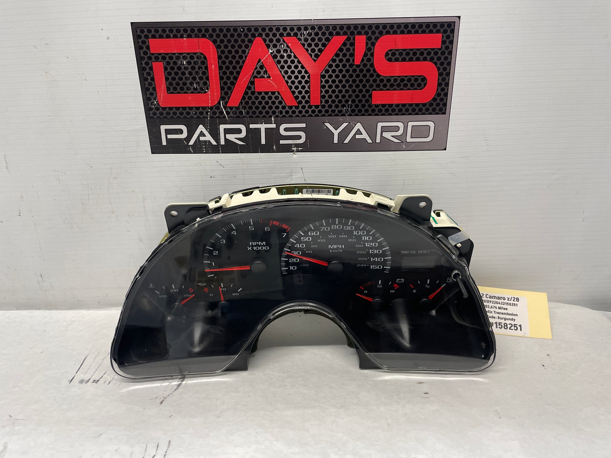 2002 Chevy Camaro Z28 Gauge Cluster Speedometer  OEM - Day's Parts Yard
