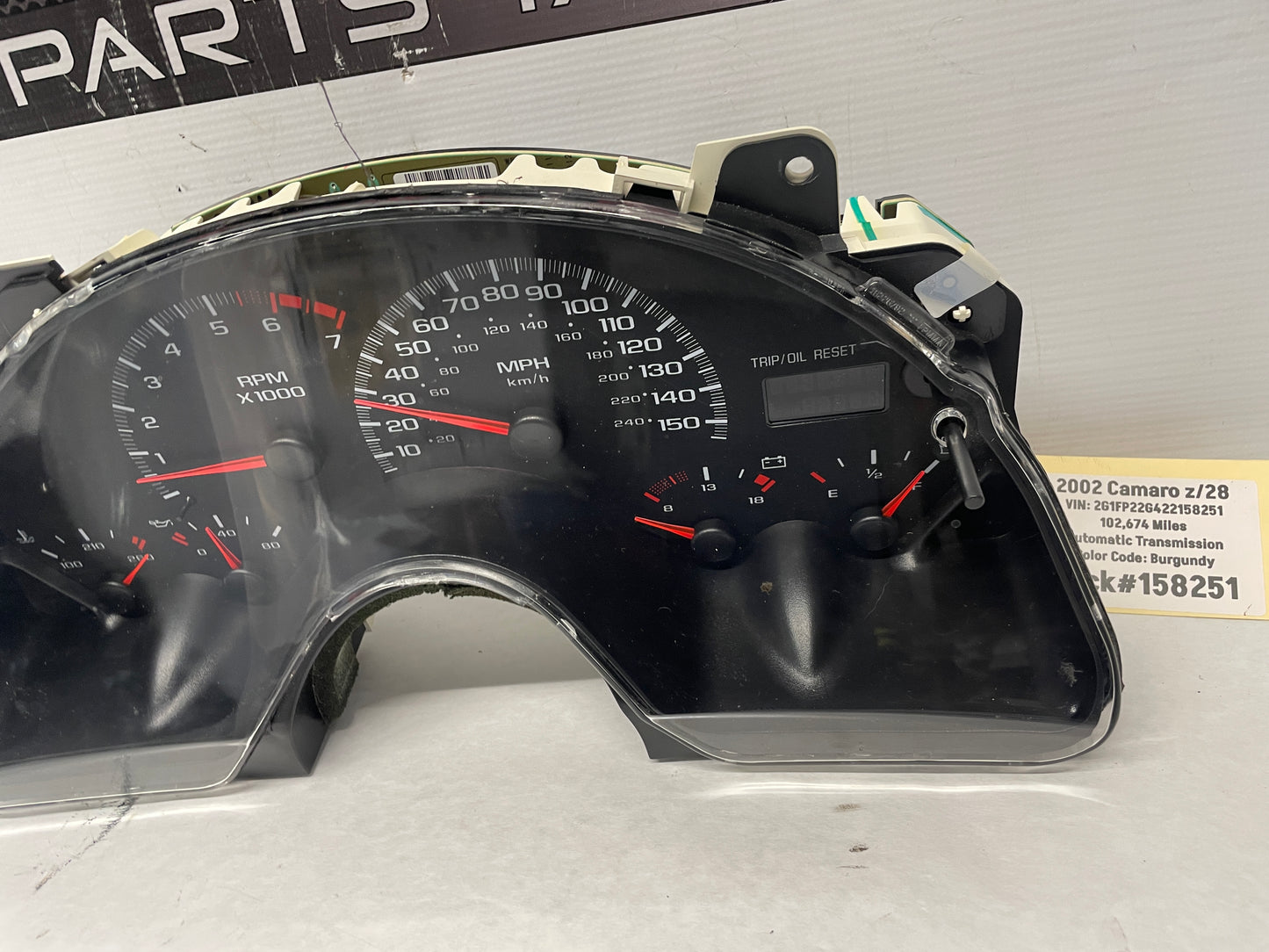 2002 Chevy Camaro Z28 Gauge Cluster Speedometer  OEM - Day's Parts Yard