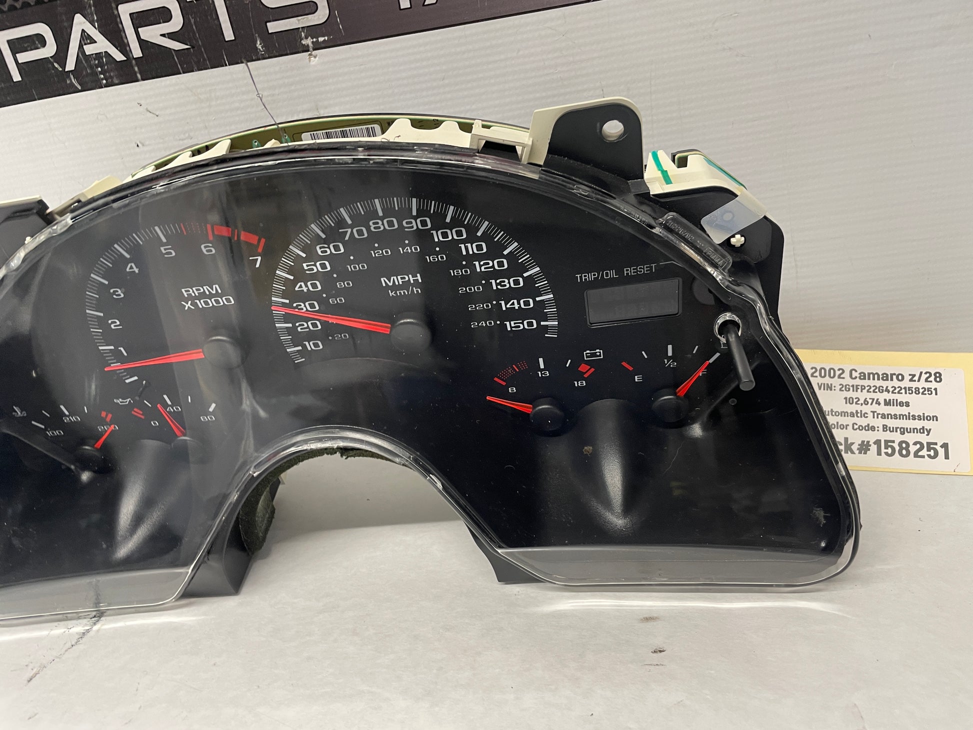 2002 Chevy Camaro Z28 Gauge Cluster Speedometer  OEM - Day's Parts Yard