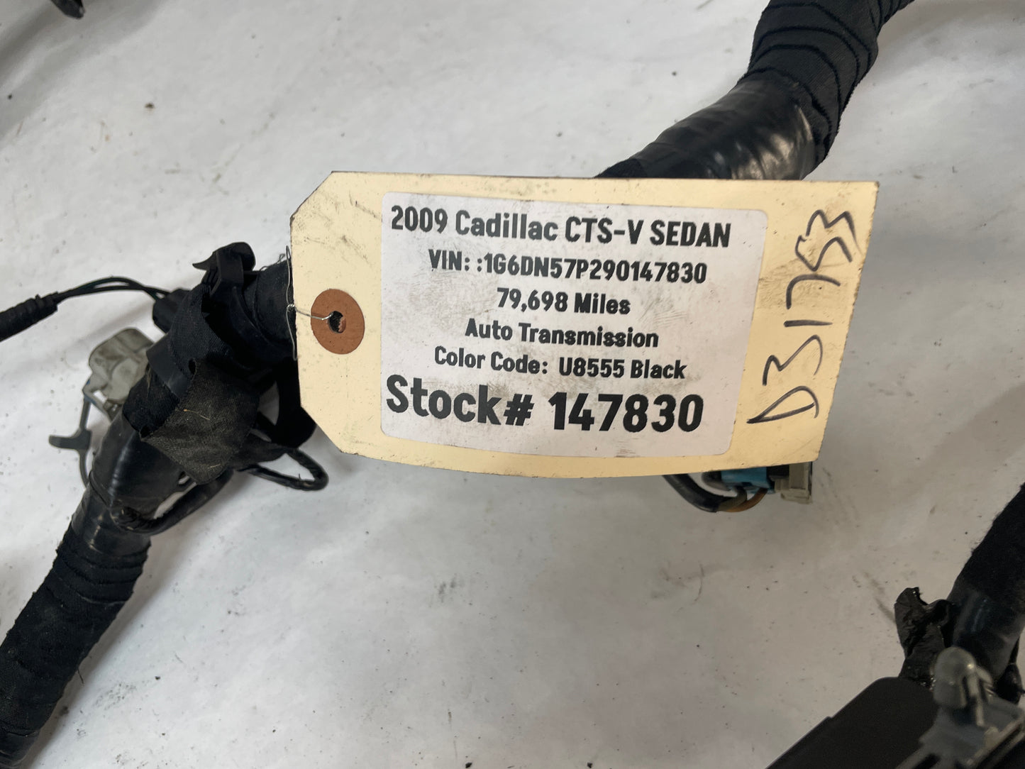 2009 Cadillac CTS-V Sedan Engine Motor Automatic Transmission Wire Wiring Harness OEM - Day's Parts Yard
