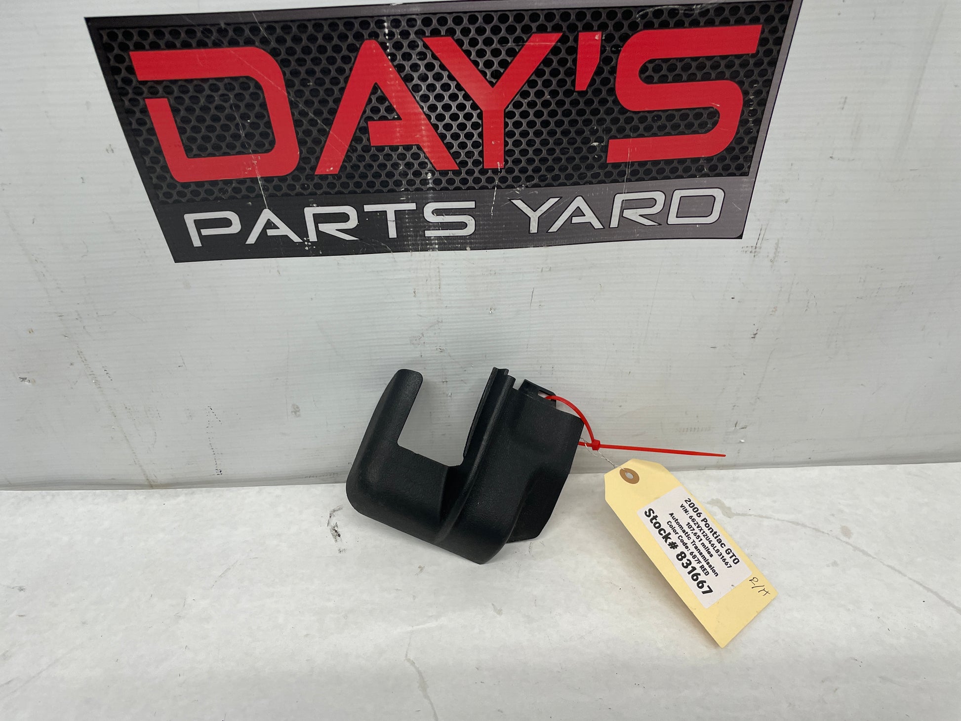 2006 Pontiac GTO RH Passenger Front Seat Rear Outer Track Trim Frame Cover Molding OEM - Day's Parts Yard