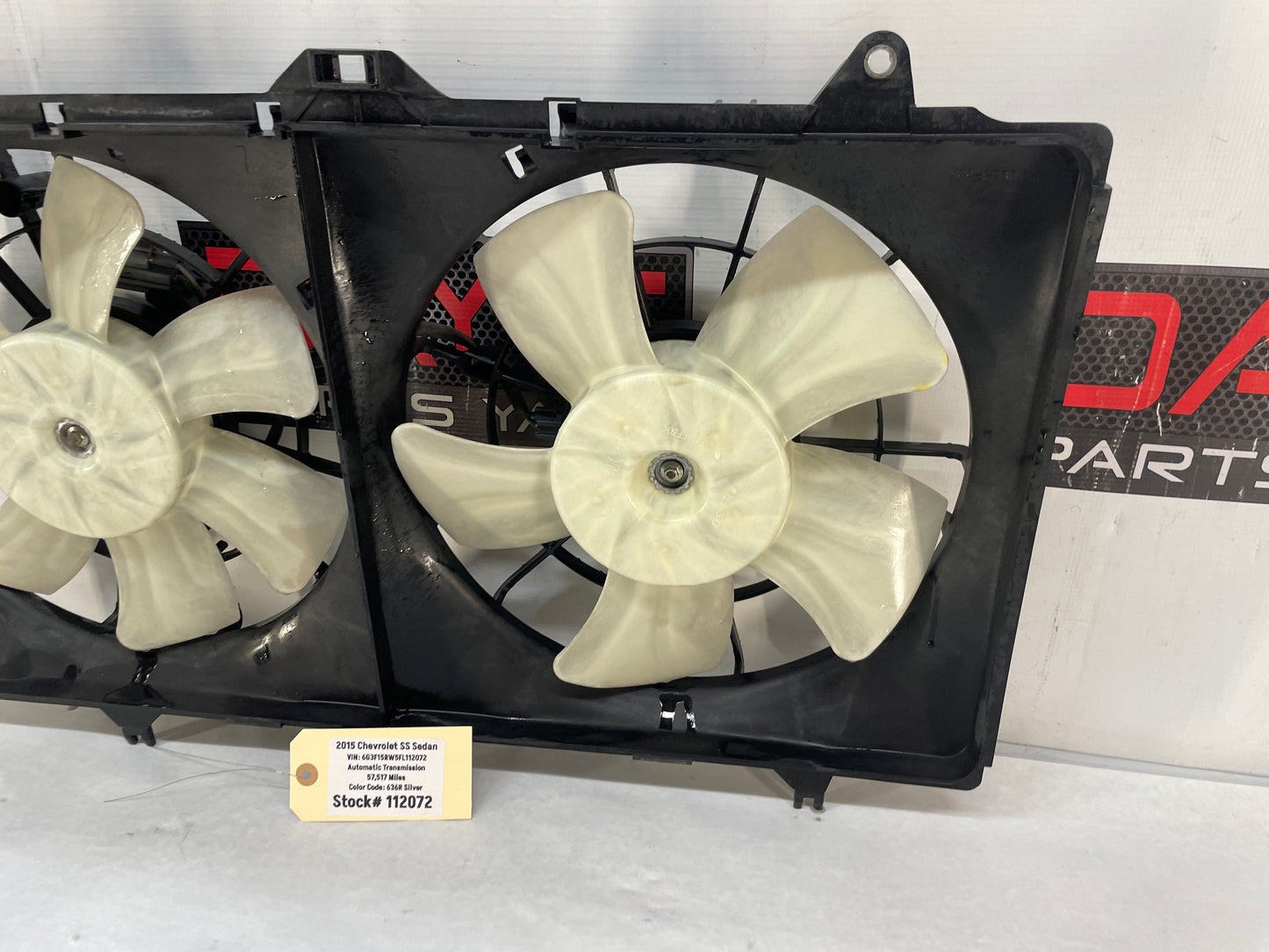 2015 Chevy SS Sedan Dual Electric Radiator Coolant Cooling Fan Assembly OEM