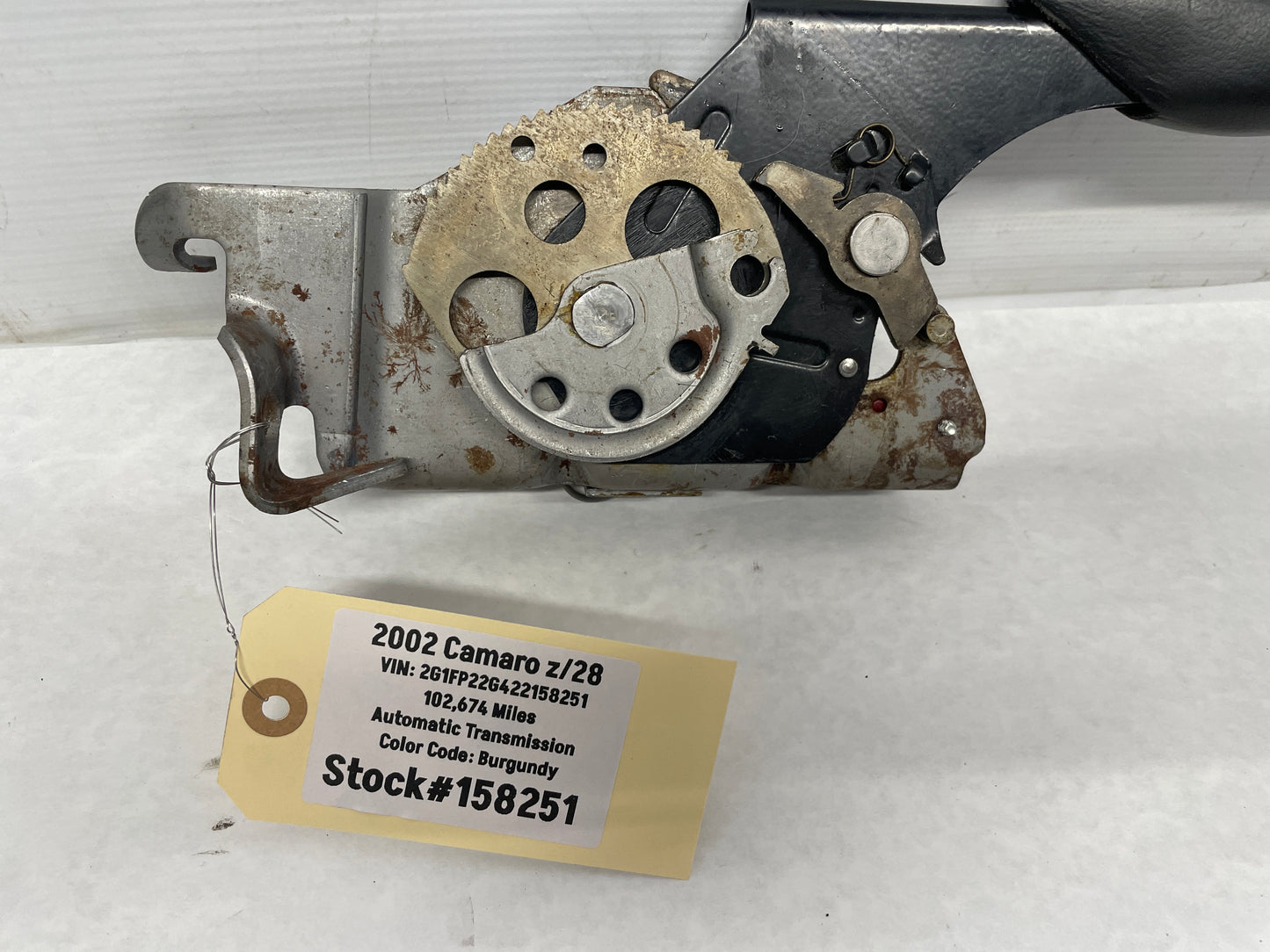 2002 Chevy Camaro Z28 Emergency Parking  E-Brake w/ Black Ebony Leather Handle OEM - Day's Parts Yard
