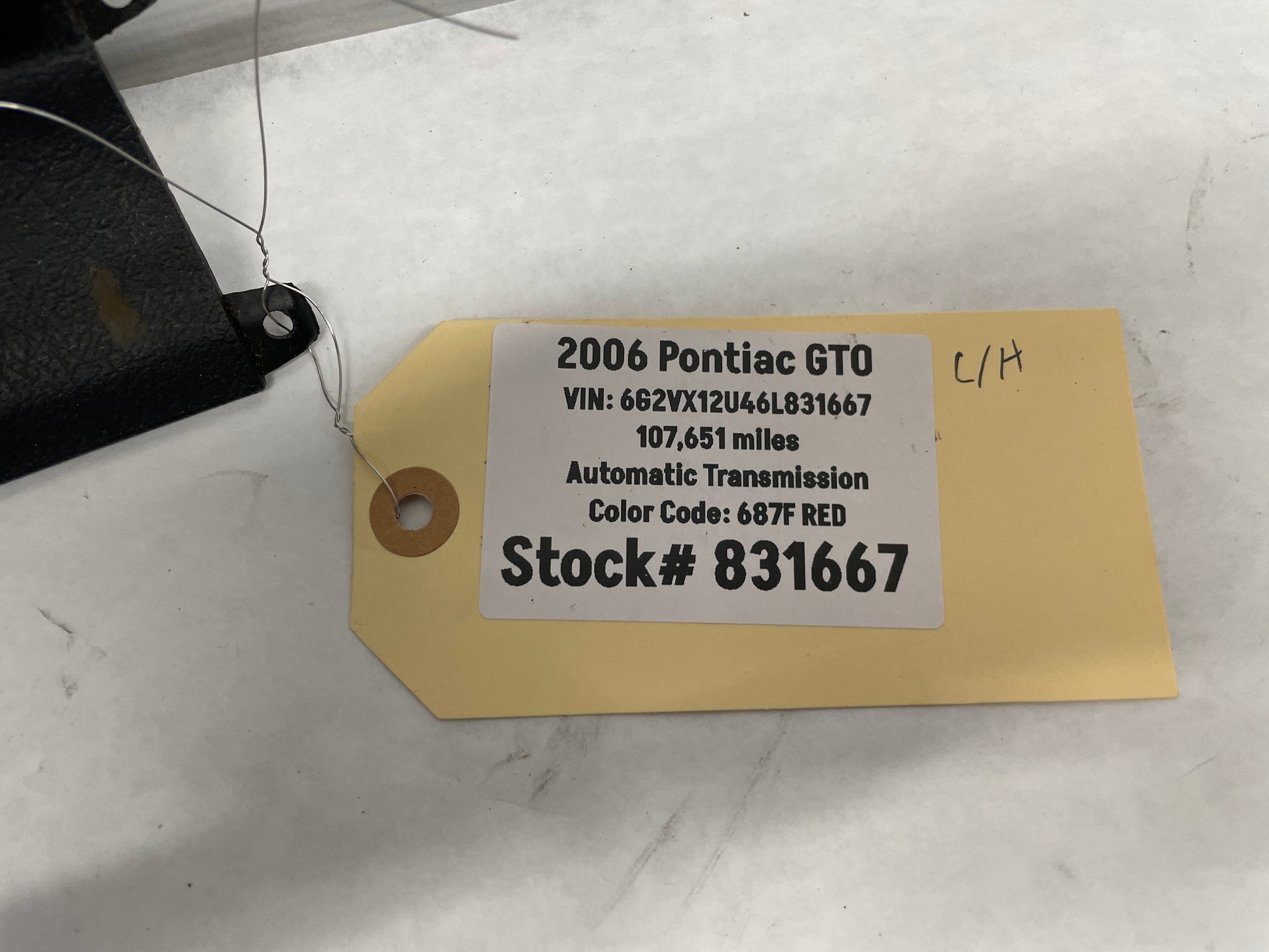 2006 Pontiac GTO LH Driver Front Seat Outer Track Frame Rail Trim Cover Molding OEM - Day's Parts Yard