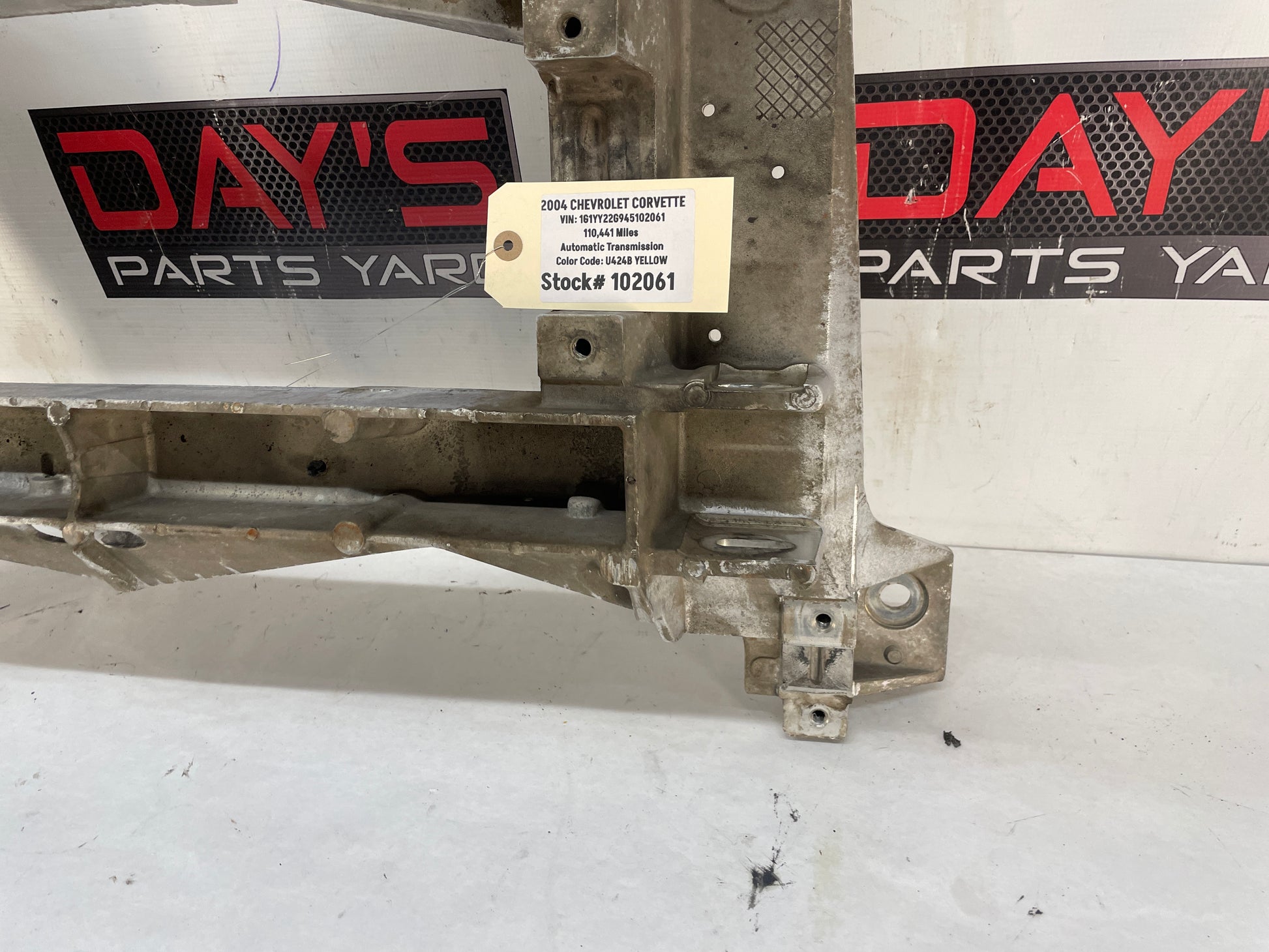 2004 Chevy C5 Corvette Front Suspension Engine Crossmember Cradle K Member Frame OEM - Day's Parts Yard