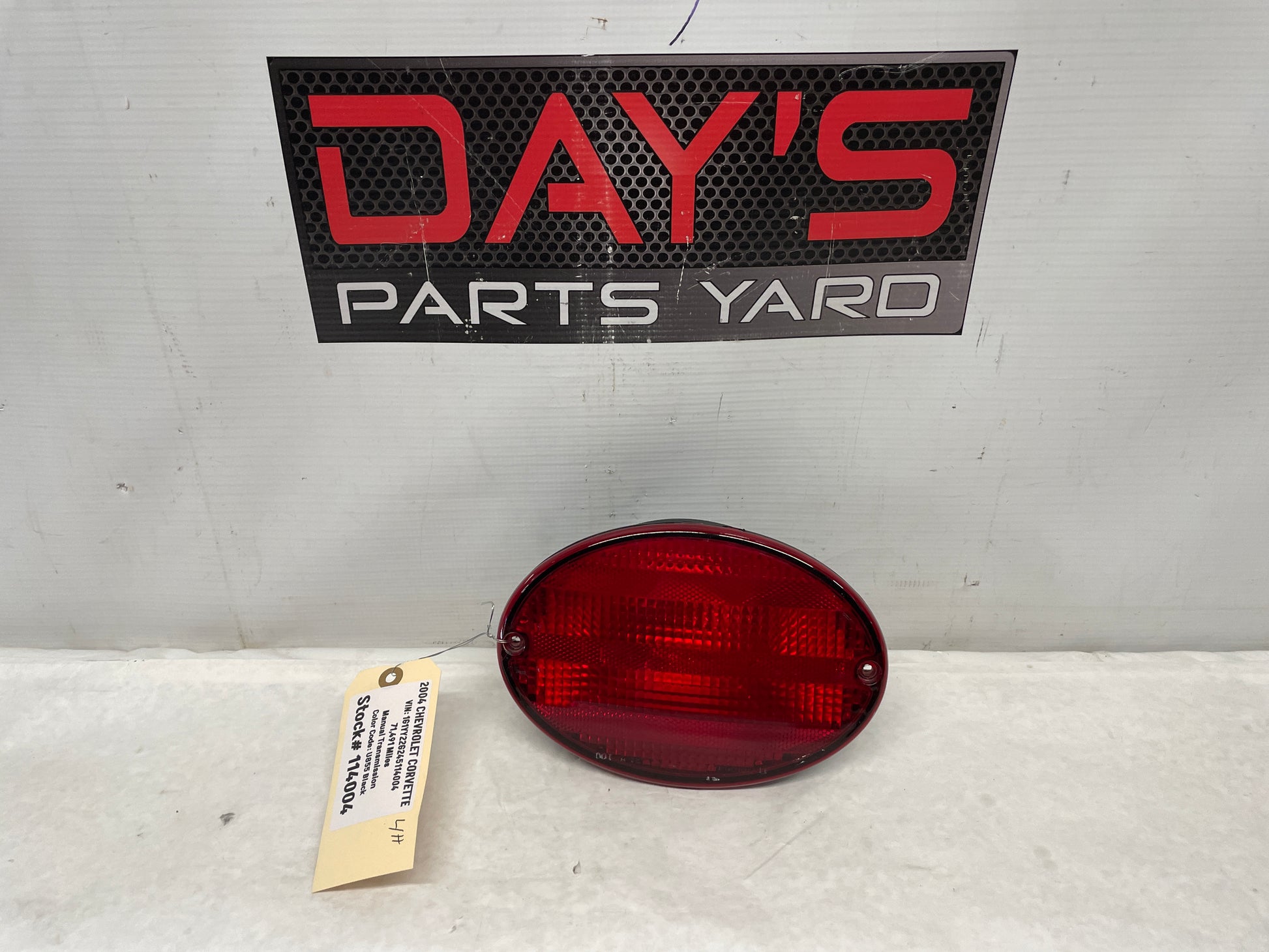 2004 Chevy C5 Corvette LH Driver Taillight Tail Light Lamp OEM - Day's Parts Yard