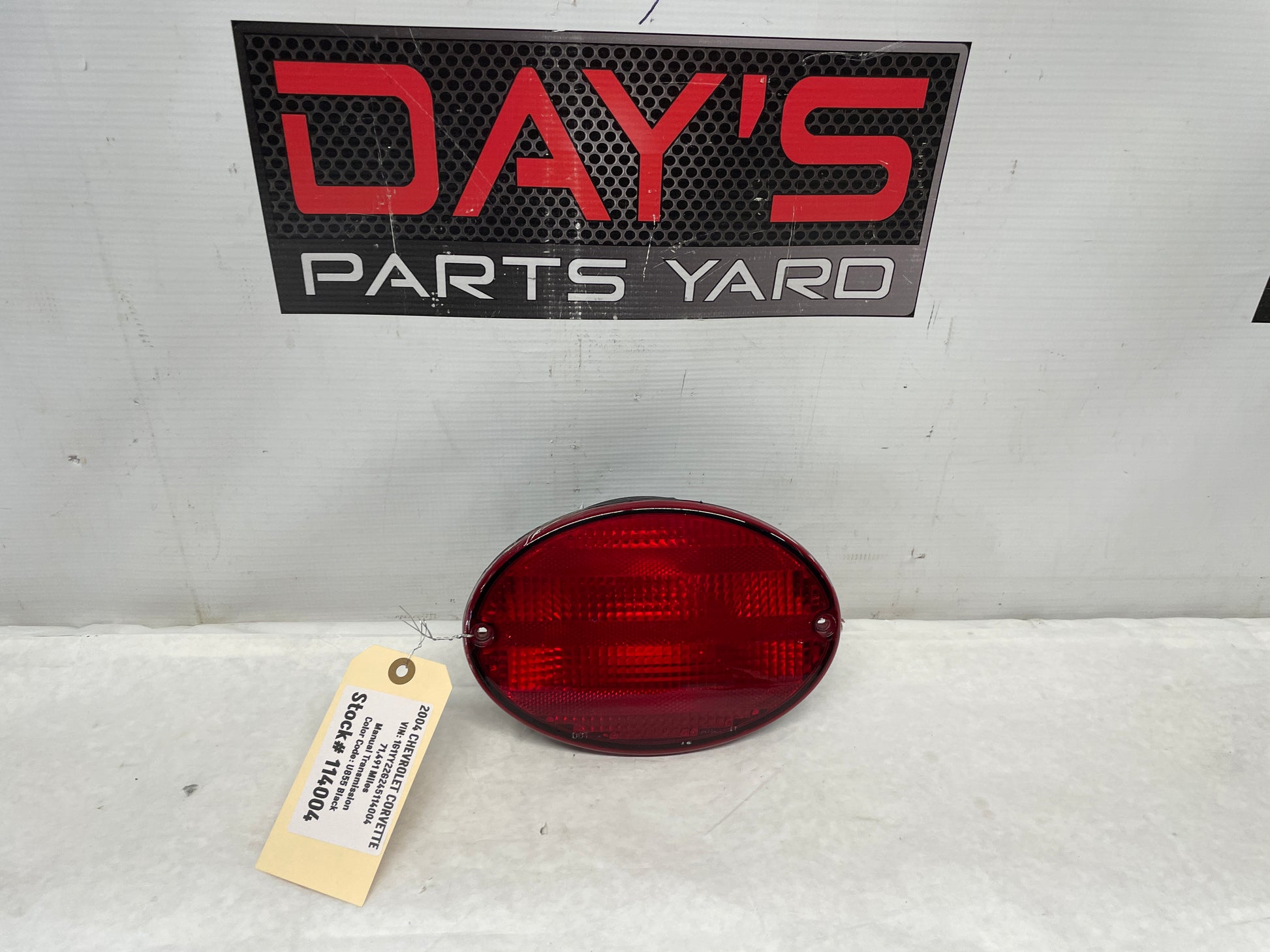 2004 Chevy C5 Corvette LH Driver Taillight Tail Light Lamp OEM - Day's Parts Yard