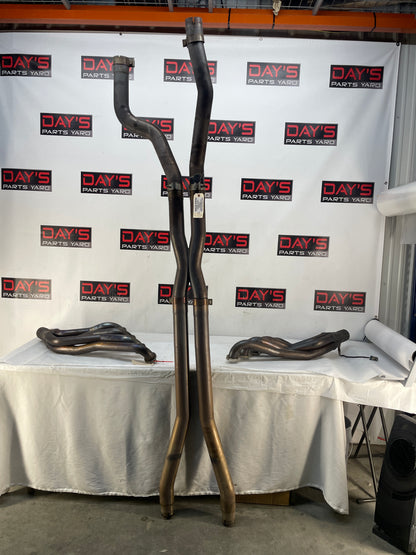 2009 Cadillac CTS-V Sedan Stainless Steel Long Tube Headers & Off Road X Pipe - Day's Parts Yard