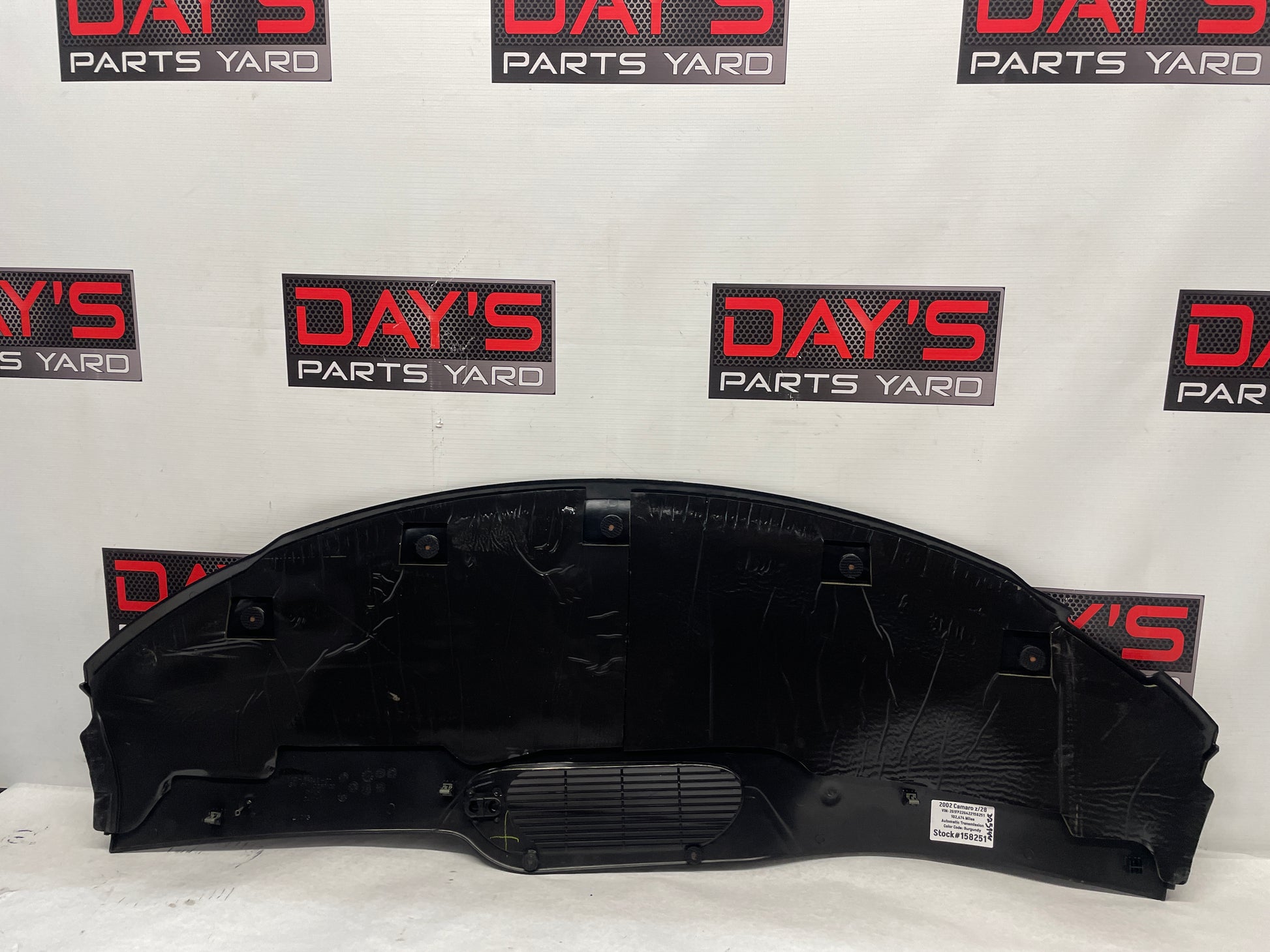 2002 Chevy Camaro Z28 Upper Instrument Dash Trim Panel Pad Cover Ebony Black OEM - Day's Parts Yard