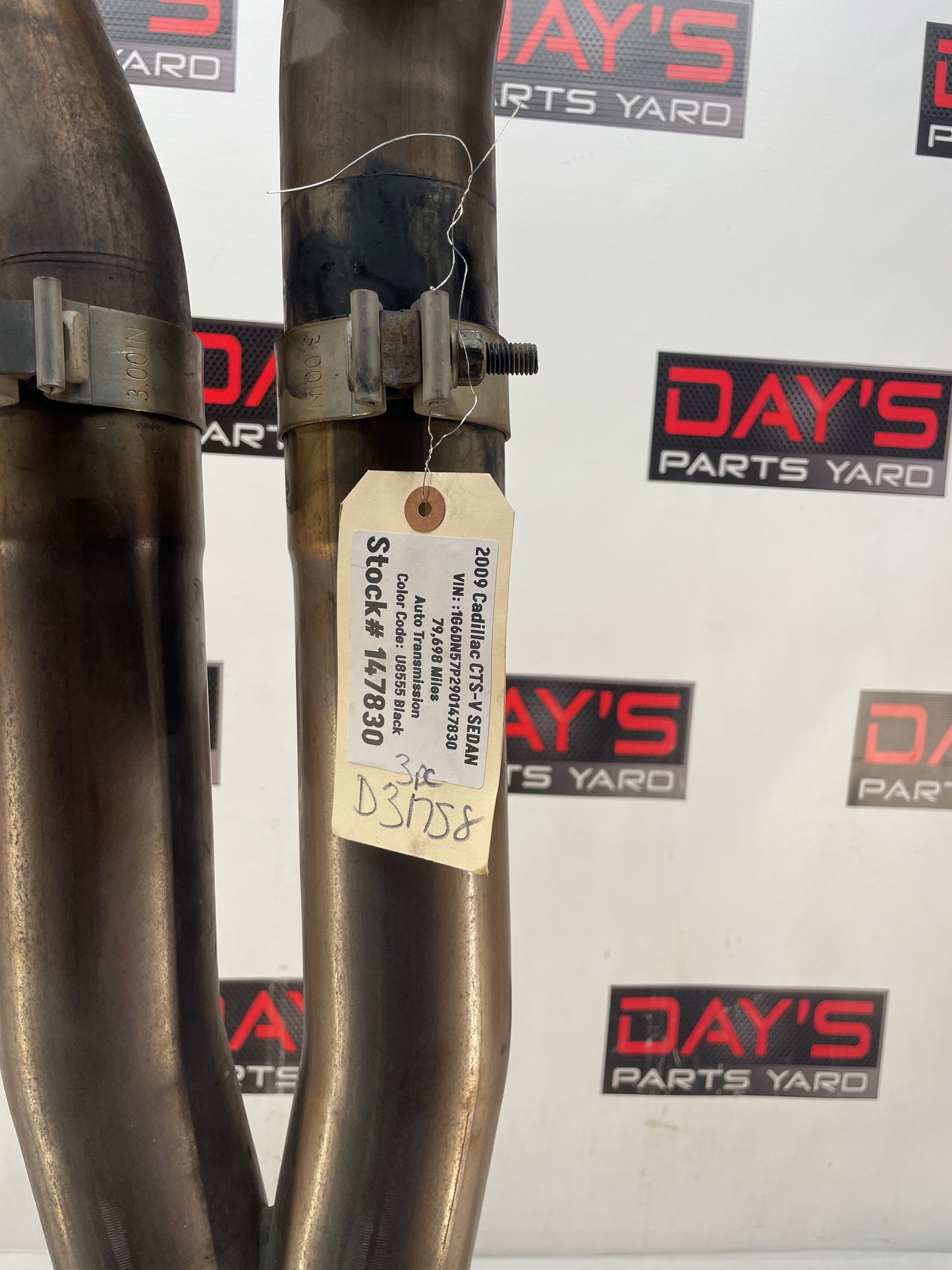 2009 Cadillac CTS-V Sedan Stainless Steel Long Tube Headers & Off Road X Pipe - Day's Parts Yard