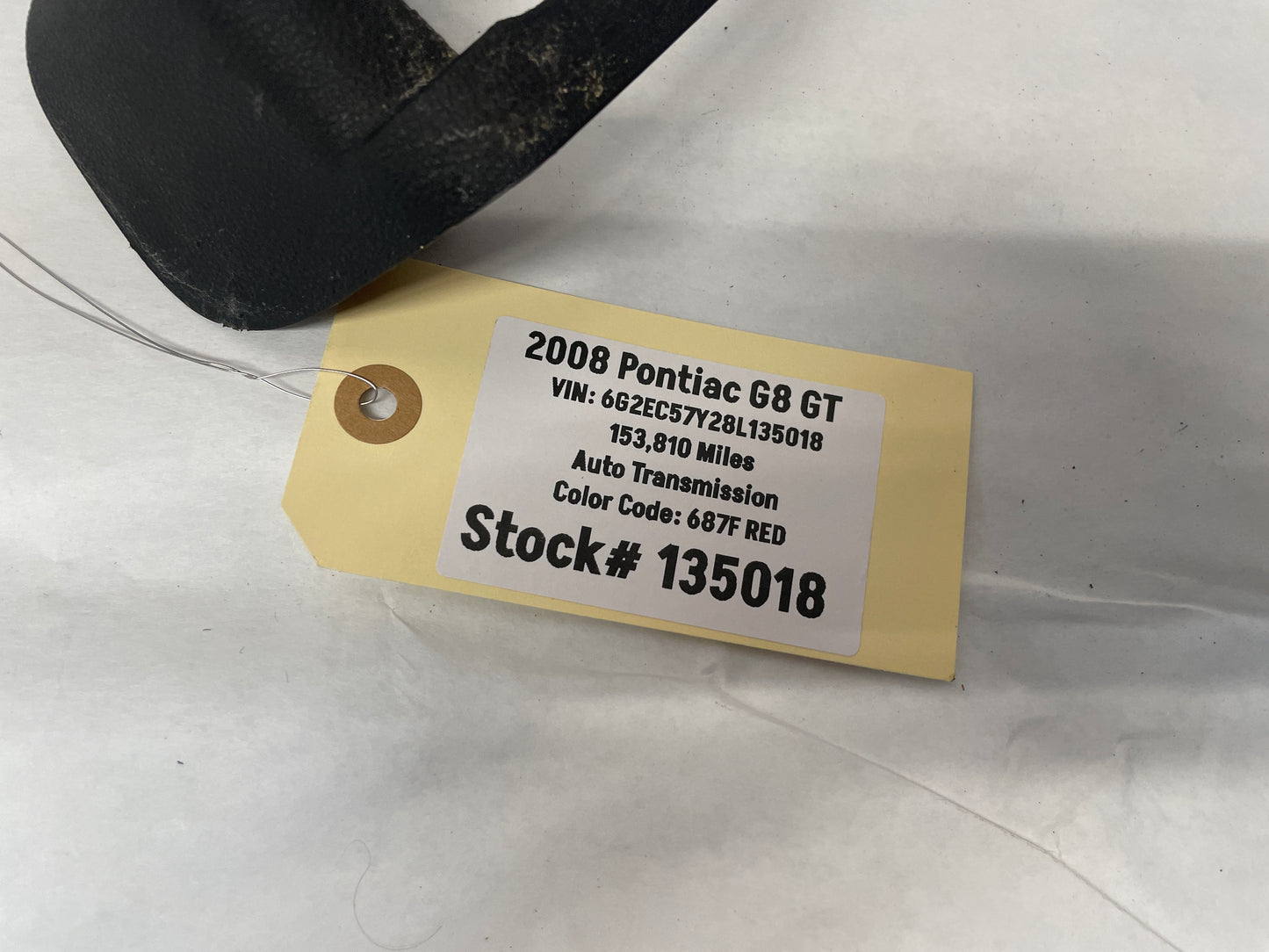2008 Pontiac G8 GT LH Driver Front Seat Rear Inner Track Trim Frame Cover OEM
