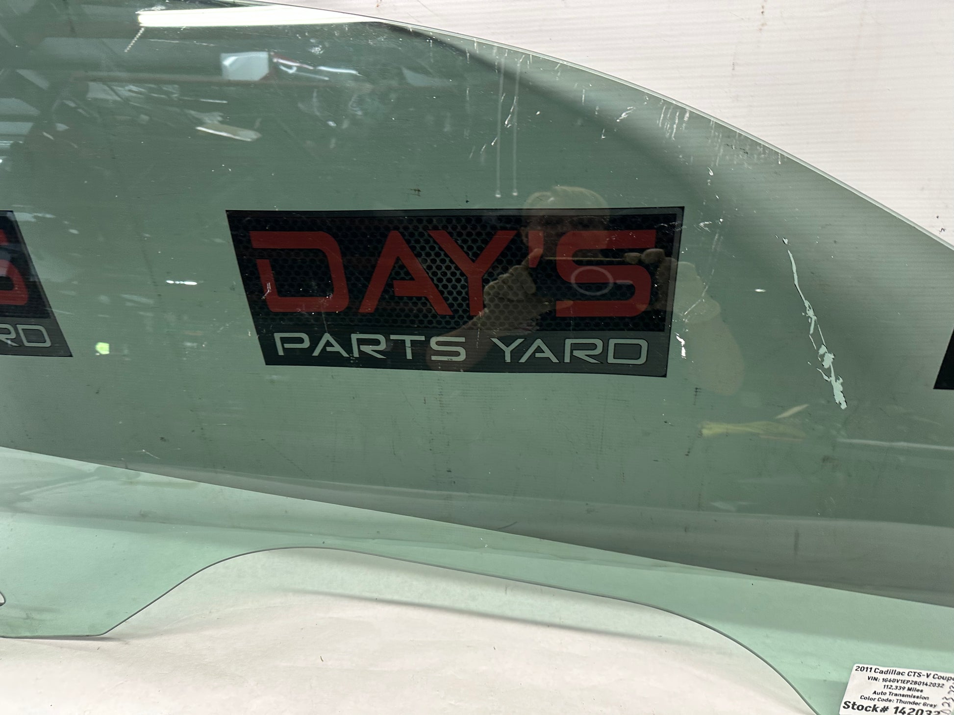 2011 Cadillac CTS-V Coupe RH Passenger Front Door Window Glass OEM - Day's Parts Yard