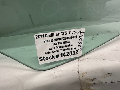 2011 Cadillac CTS-V Coupe RH Passenger Front Door Window Glass OEM - Day's Parts Yard