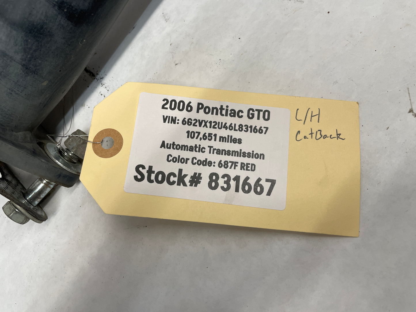 2006 Pontiac GTO Pype Bomb Axle Back Exhaust - Day's Parts Yard