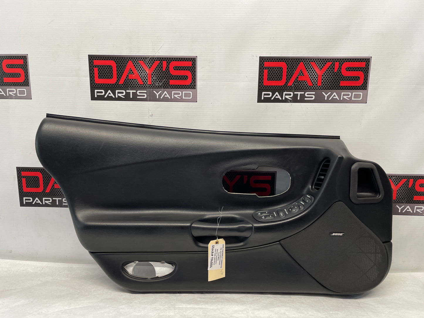 2004 Chevy C5 Corvette LH Driver Interior Door Panel w/ Window Switches OEM - Day's Parts Yard