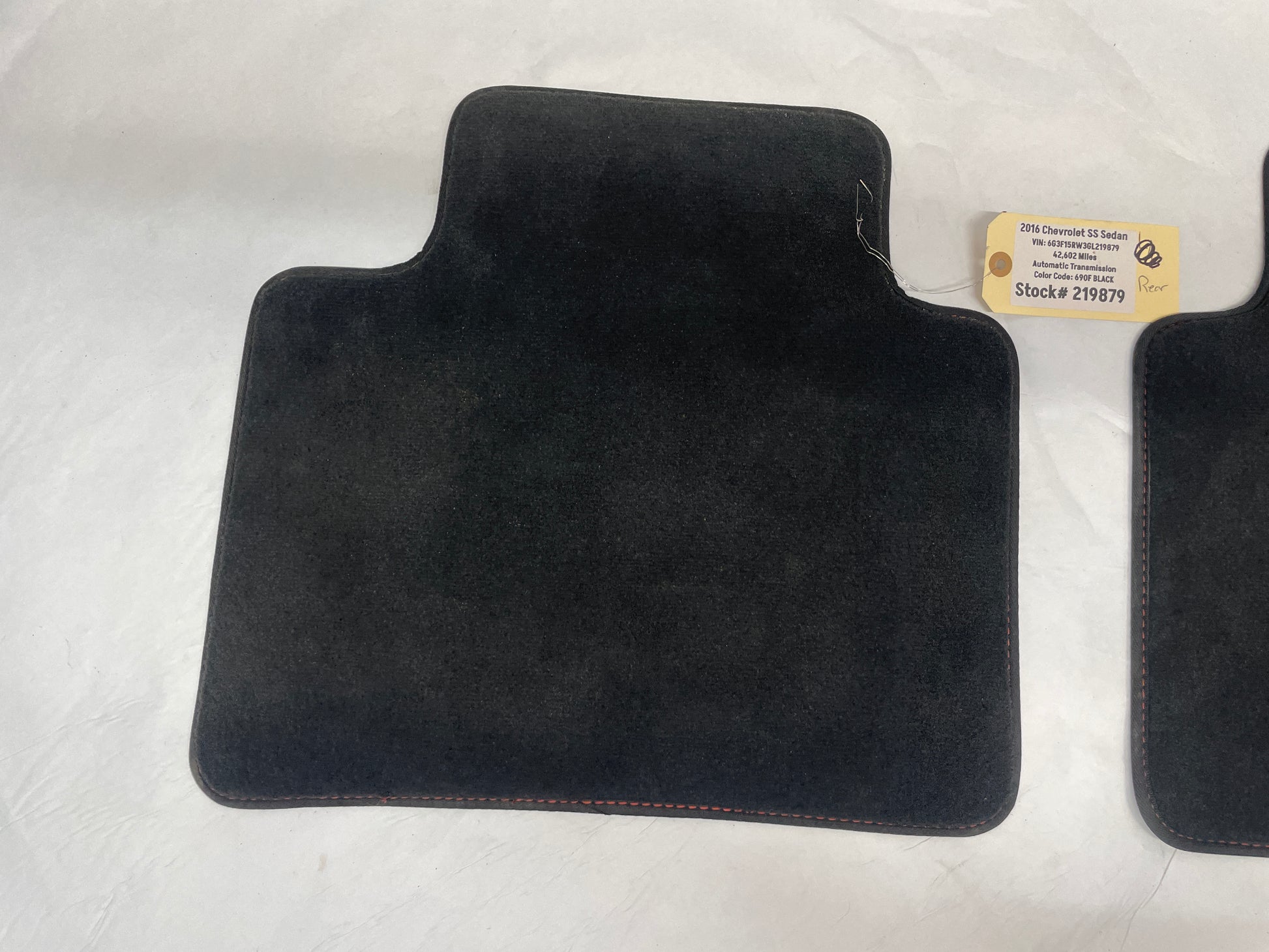 2016 Chevy SS Sedan RH & LH Rear Floor Mats Set OEM - Day's Parts Yard