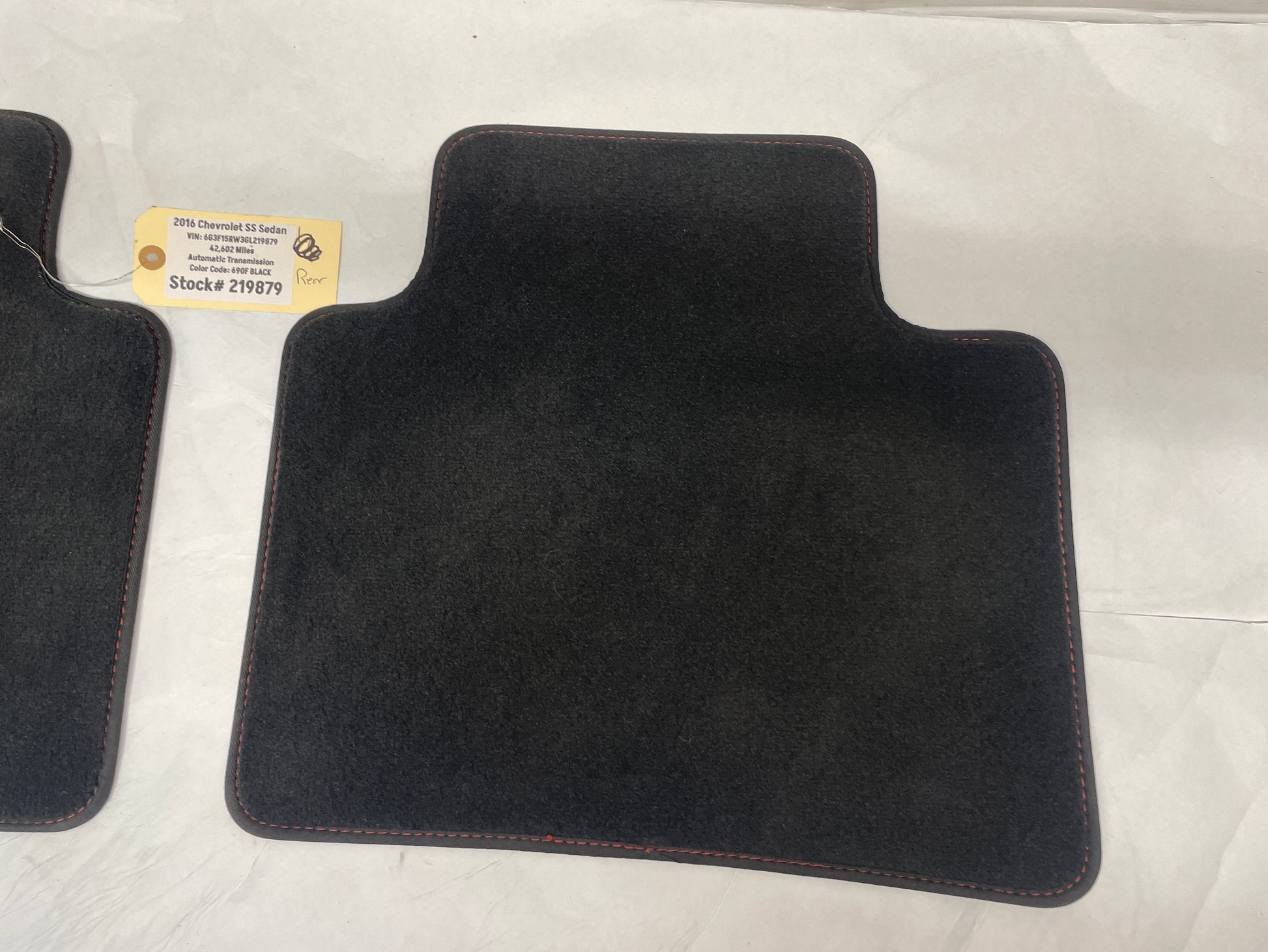 2016 Chevy SS Sedan RH & LH Rear Floor Mats Set OEM - Day's Parts Yard