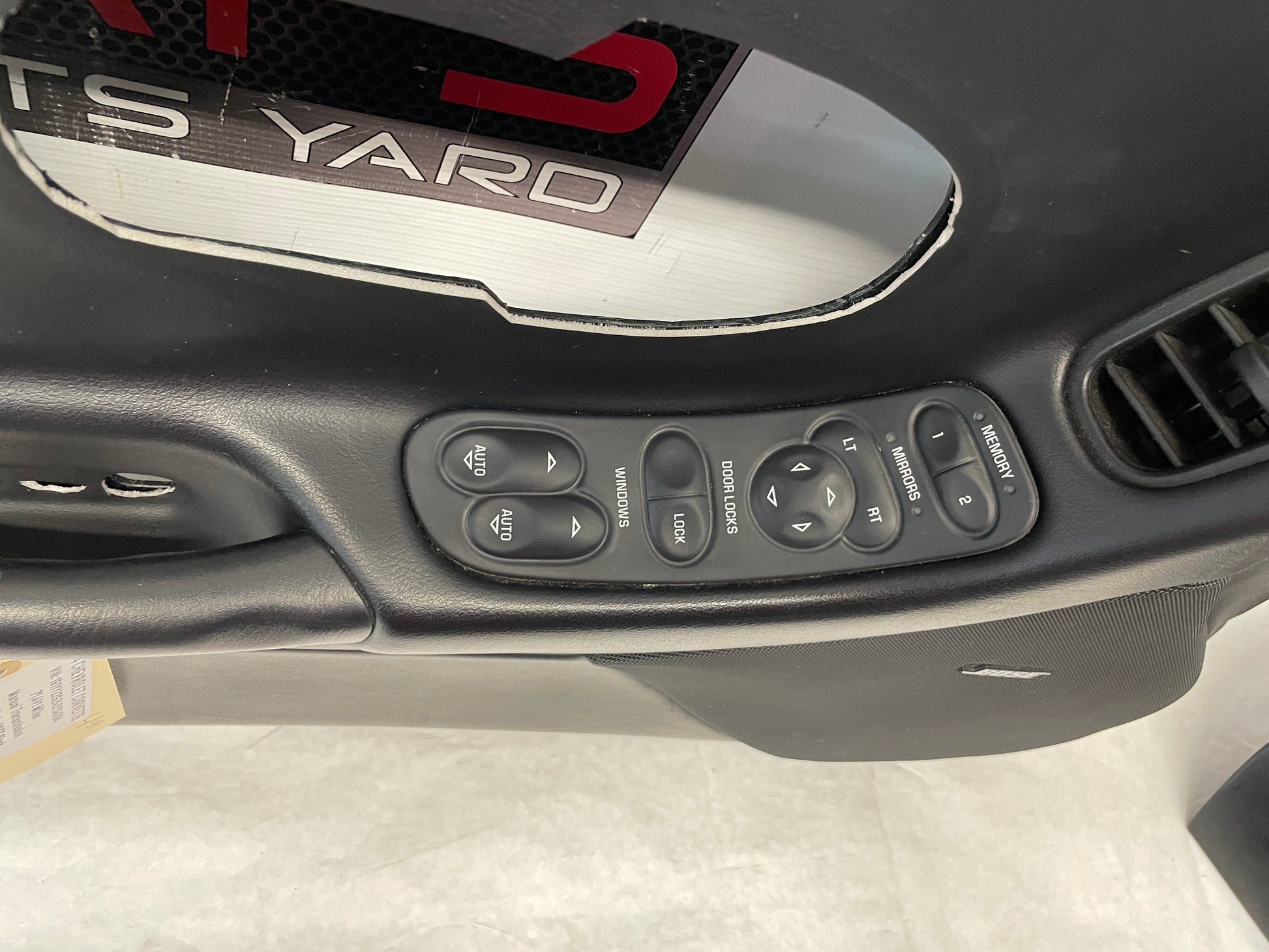 2004 Chevy C5 Corvette LH Driver Interior Door Panel w/ Window Switches OEM - Day's Parts Yard