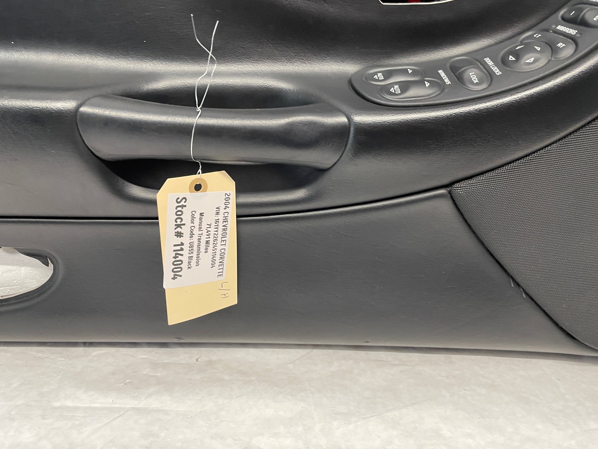 2004 Chevy C5 Corvette LH Driver Interior Door Panel w/ Window Switches OEM - Day's Parts Yard