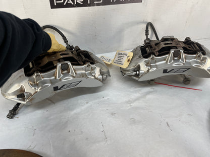 2010 Cadillac CTS-V Sedan Front 6 Piston Brembo Brake Calipers & Rotors OEM