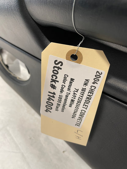 2004 Chevy C5 Corvette LH Driver Interior Door Panel w/ Window Switches OEM - Day's Parts Yard