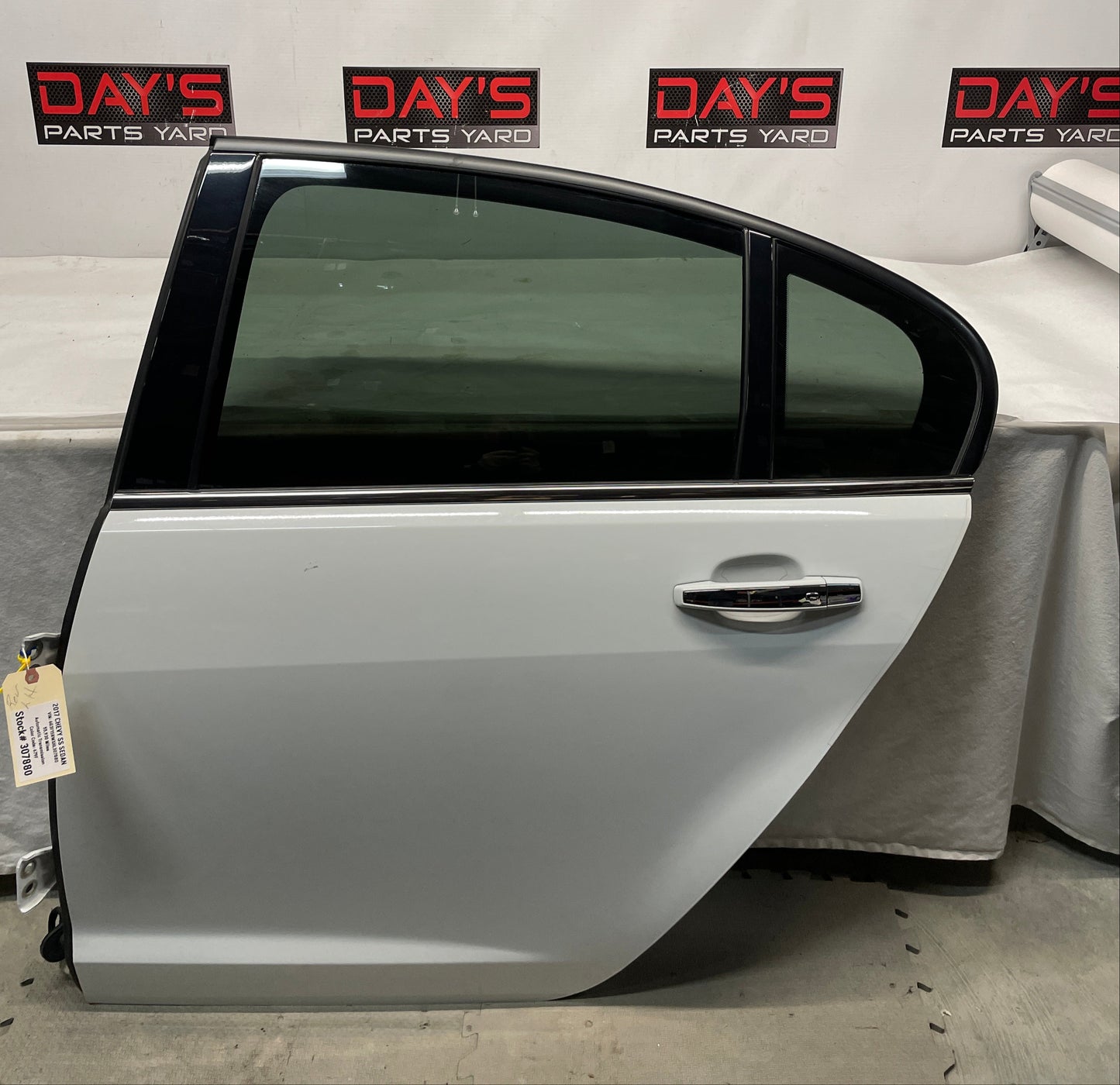 2017 Chevy SS Sedan LH Driver Rear Exterior Door White OEM