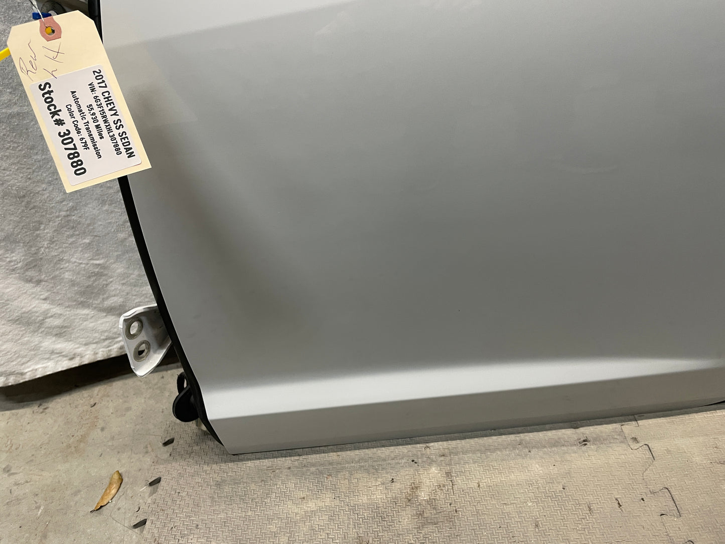 2017 Chevy SS Sedan LH Driver Rear Exterior Door White OEM