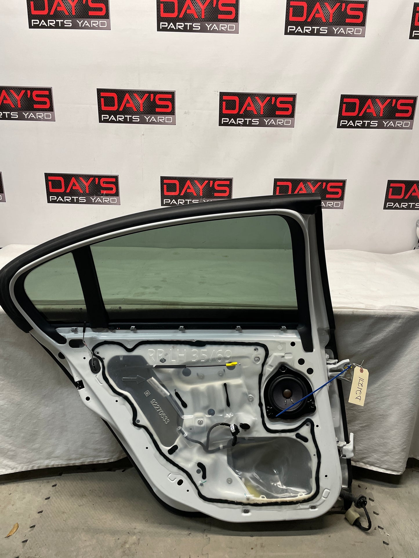 2017 Chevy SS Sedan LH Driver Rear Exterior Door White OEM
