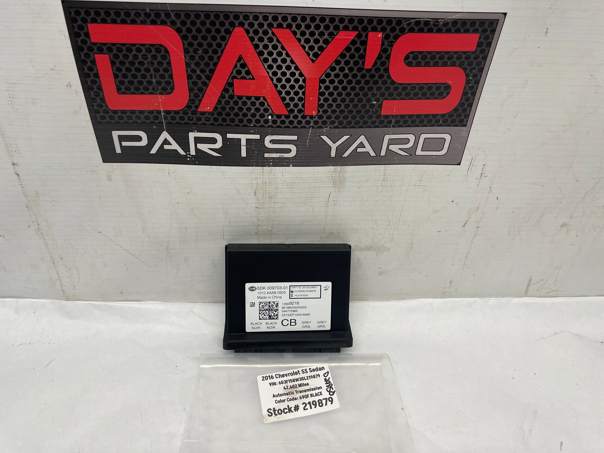 2016 Chevy SS Sedan Keyless Entry Control Module OEM - Day's Parts Yard