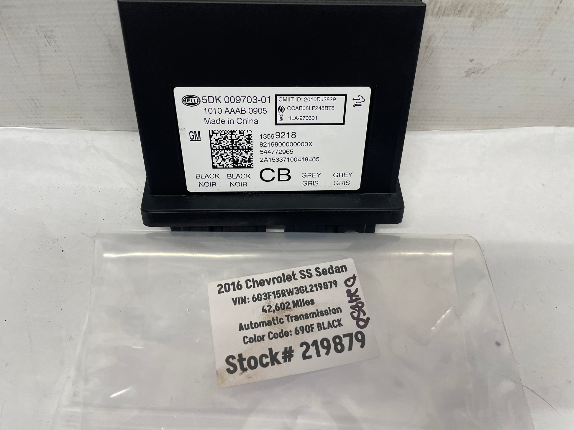 2016 Chevy SS Sedan Keyless Entry Control Module OEM - Day's Parts Yard