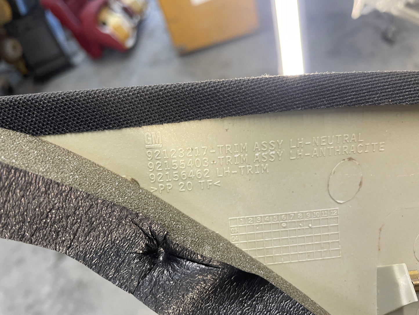 2004 Pontiac GTO LH Driver Windshield Interior A Pillar Trim Top Roof Cover Panel OEM