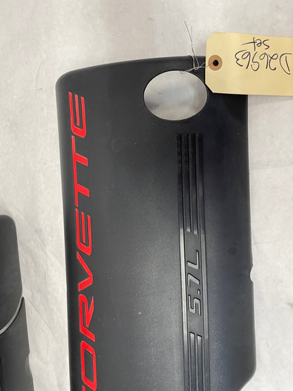 2004 Chevy C5 Corvette Engine Motor Fuel Rail Valve Covers Black & Red OEM - Day's Parts Yard