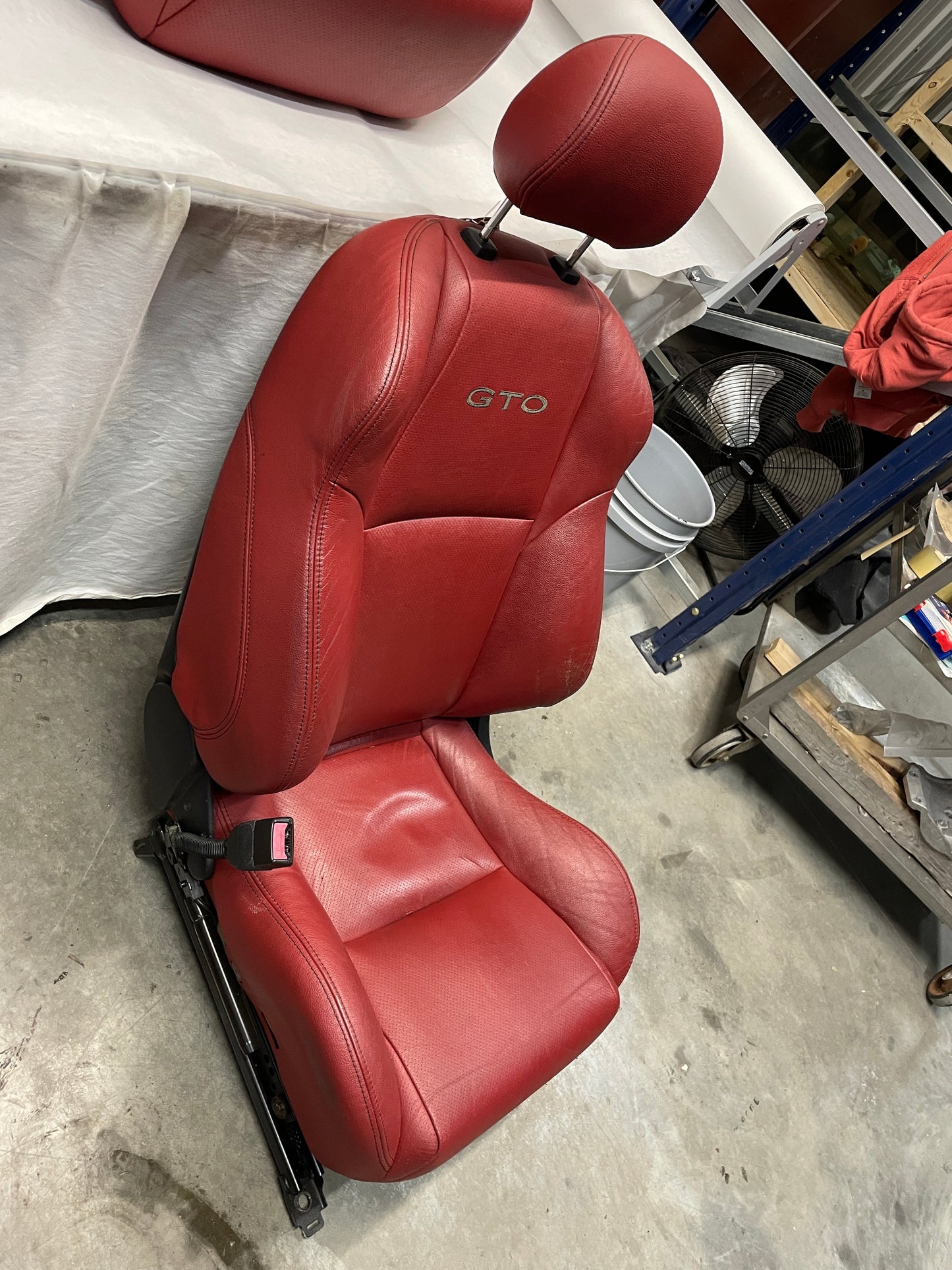 2004 Pontiac GTO Seats Front and Rear Red Leather OEM - Day's Parts Yard