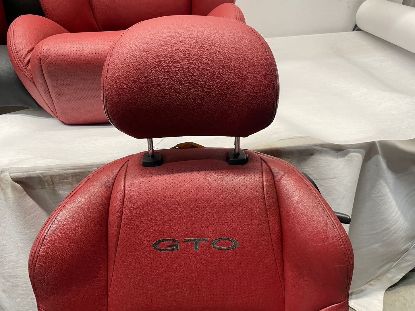 2004 Pontiac GTO Seats Front and Rear Red Leather OEM - Day's Parts Yard