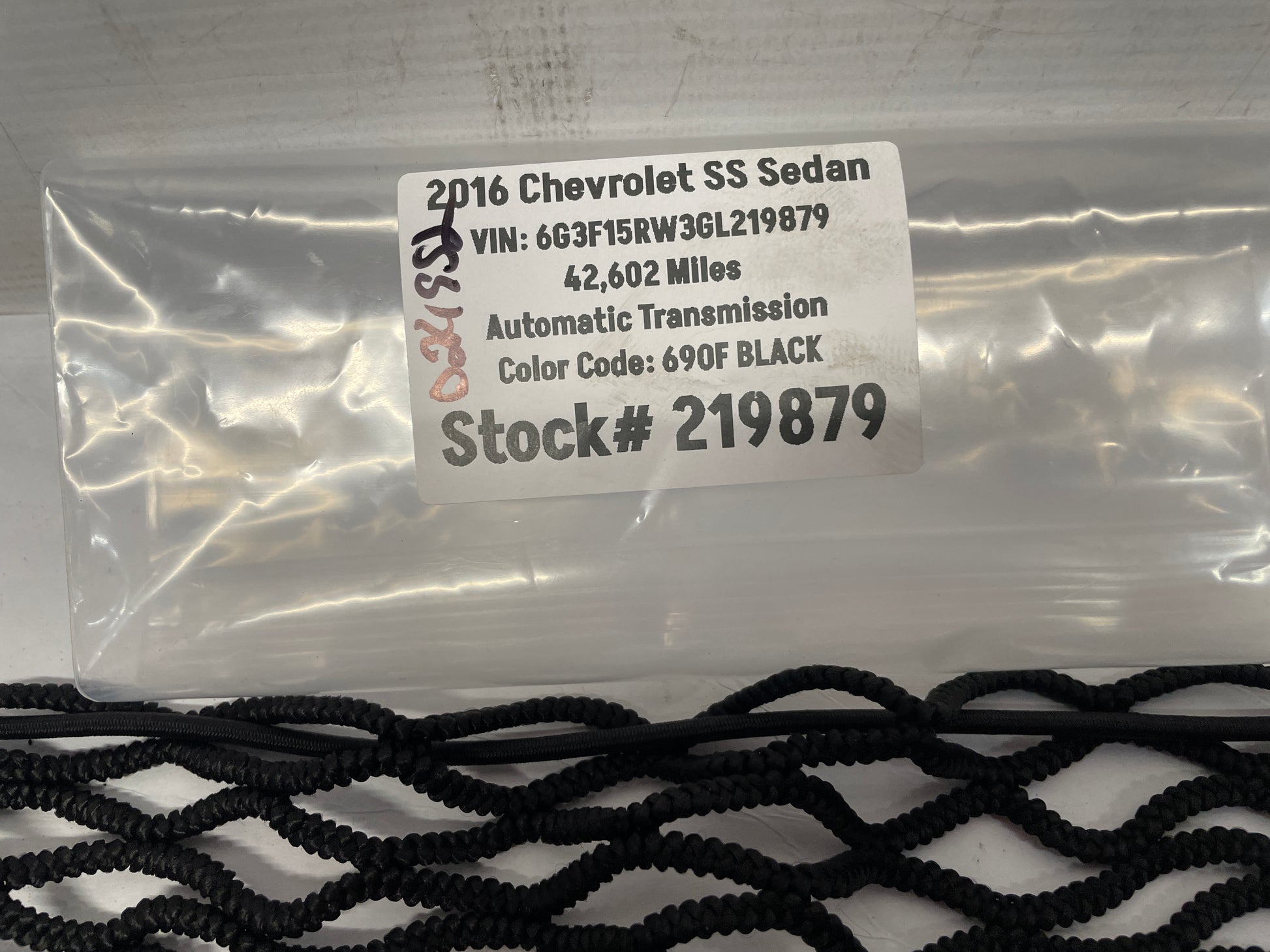 2016 Chevy SS Sedan Trunk Storage Cargo Net OEM - Day's Parts Yard
