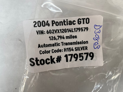 2004 Pontiac GTO RH & LH Sunvisor Sun Visor Clips OEM