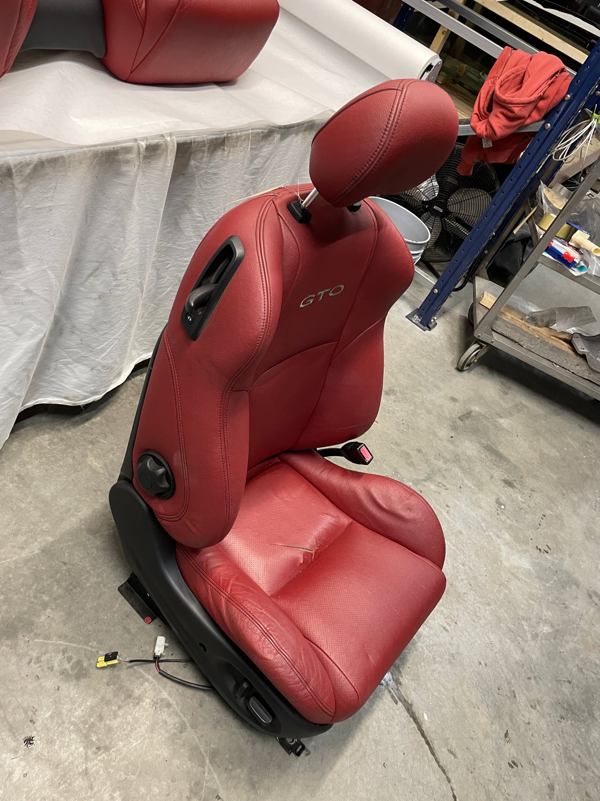 2004 Pontiac GTO Seats Front and Rear Red Leather OEM - Day's Parts Yard