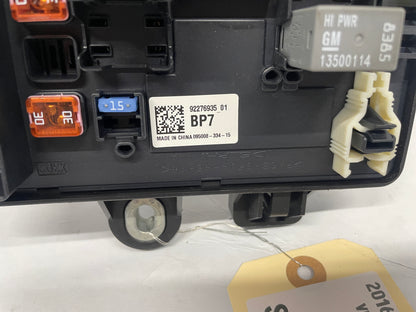 2016 Chevy SS Sedan Rear Trunk Fuse Relay Body Harness Junction Box Block Panel OEM - Day's Parts Yard