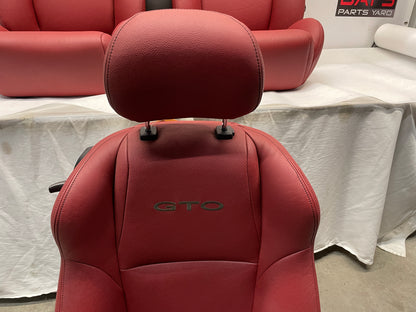 2004 Pontiac GTO Seats Front and Rear Red Leather OEM - Day's Parts Yard