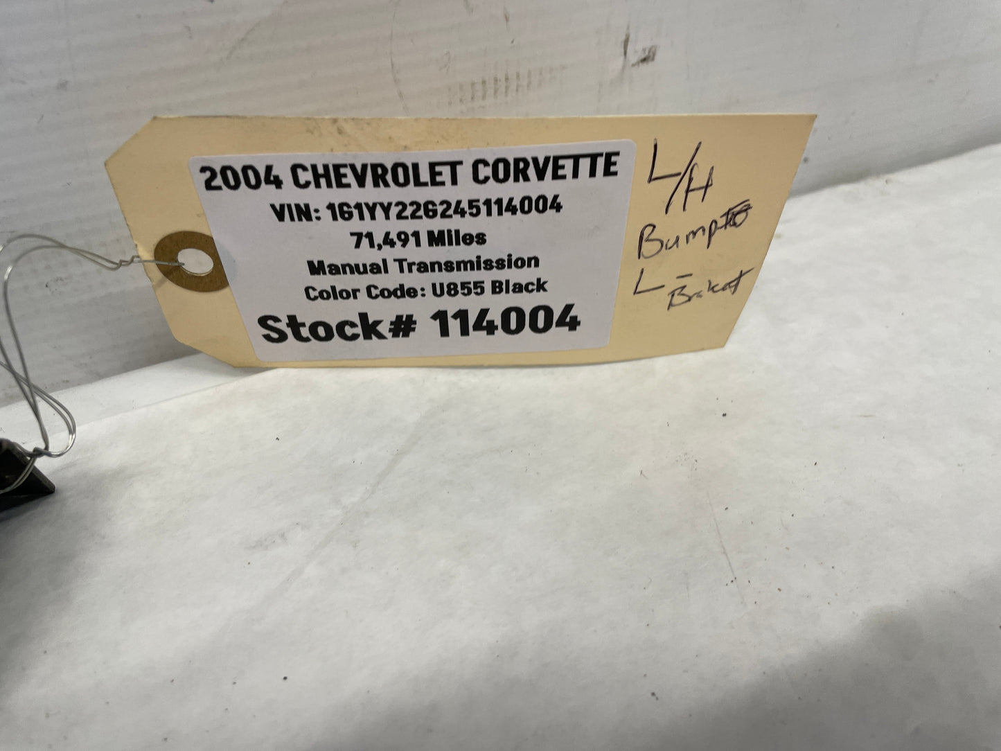 2004 Chevy C5 Corvette LH Driver Rear Bumper Quarter Panel Lower Mounting Bracket OEM - Day's Parts Yard