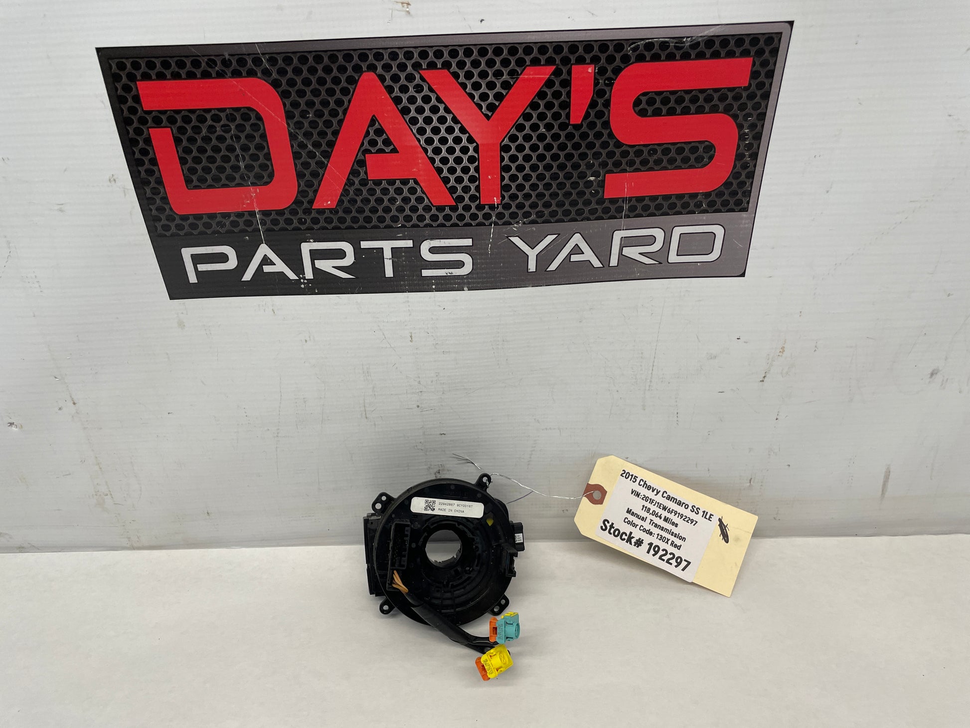 2015 Chevy Camaro SS 1LE Steering Wheel Clock Spring OEM - Day's Parts Yard