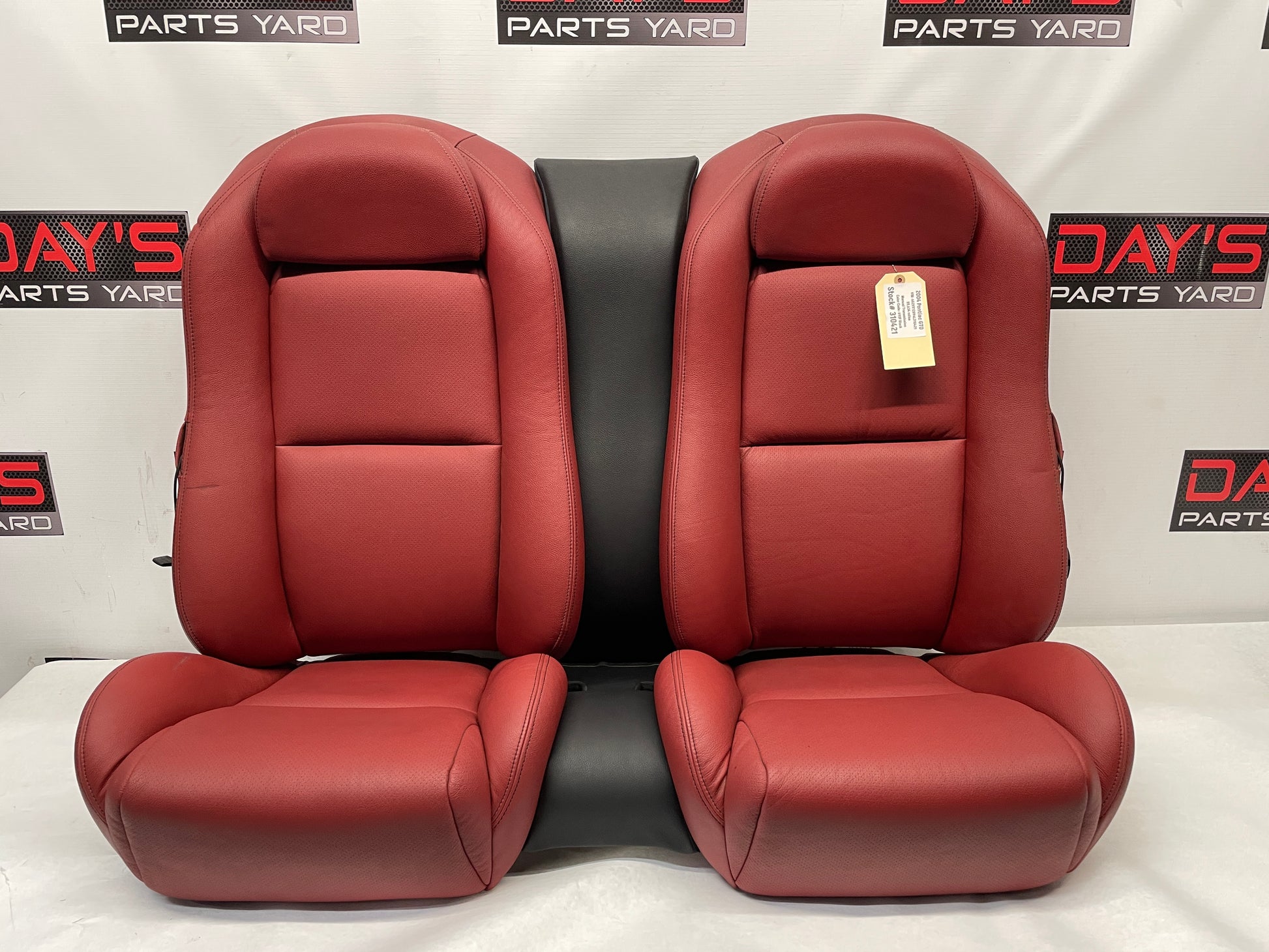2004 Pontiac GTO Seats Front and Rear Red Leather OEM - Day's Parts Yard