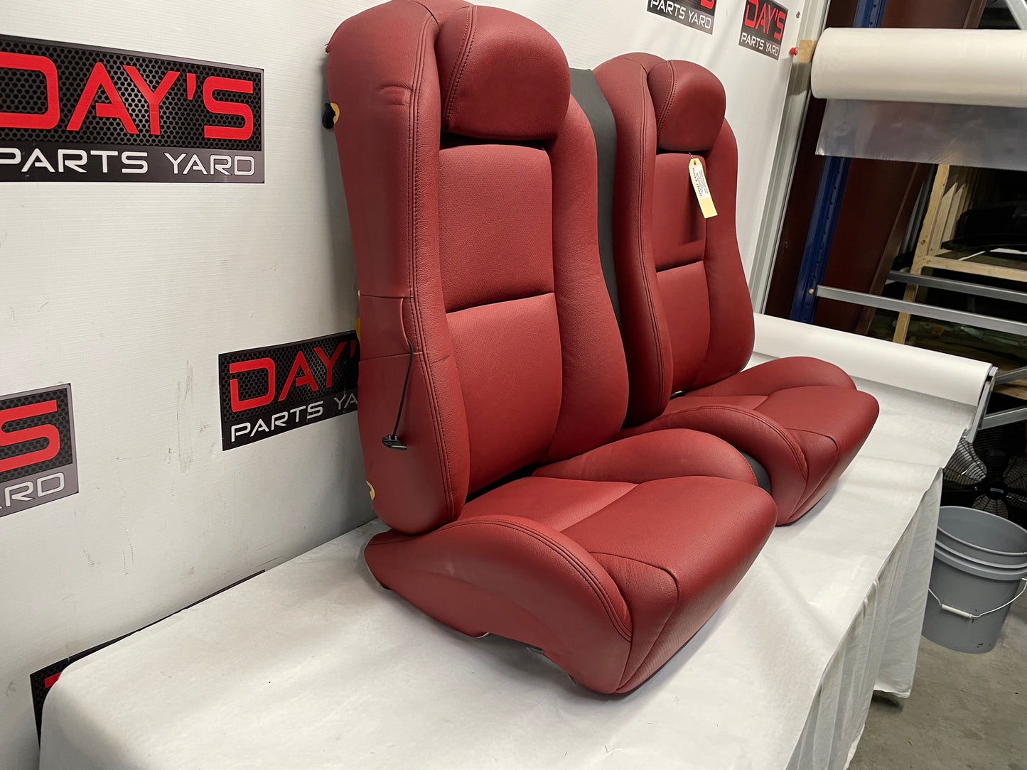 2004 Pontiac GTO Seats Front and Rear Red Leather OEM - Day's Parts Yard