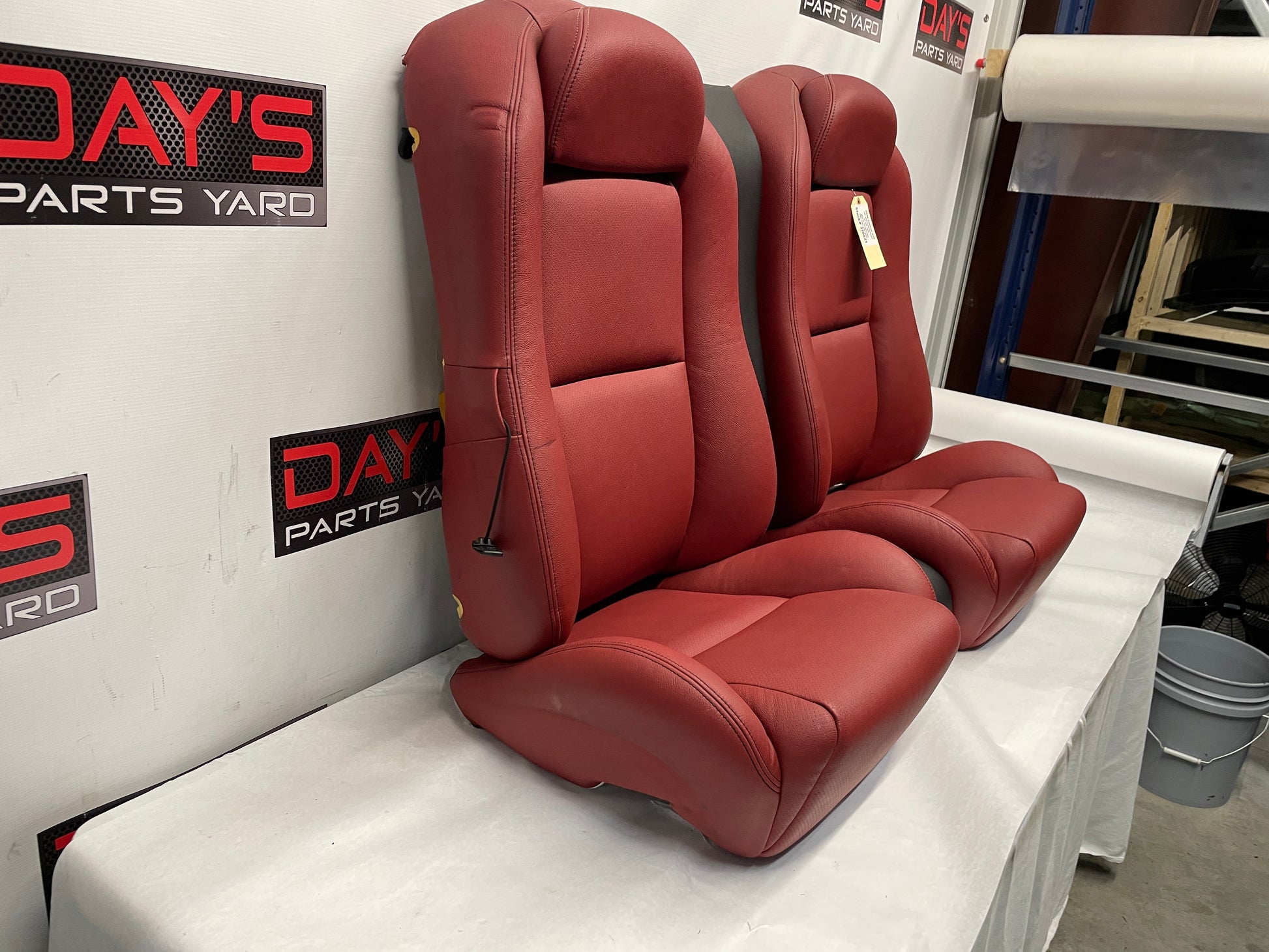 2004 Pontiac GTO Seats Front and Rear Red Leather OEM - Day's Parts Yard