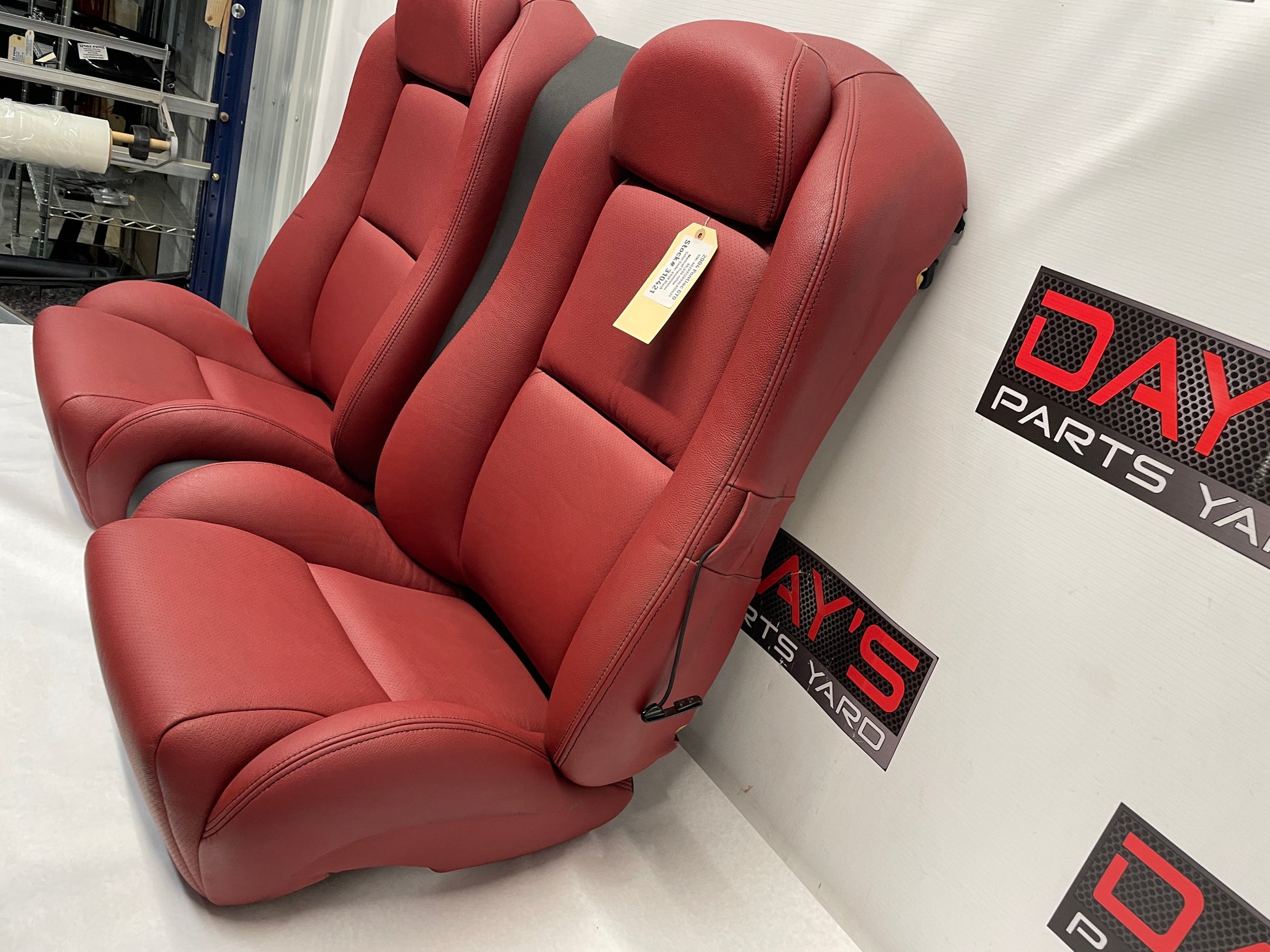 2004 Pontiac GTO Seats Front and Rear Red Leather OEM - Day's Parts Yard