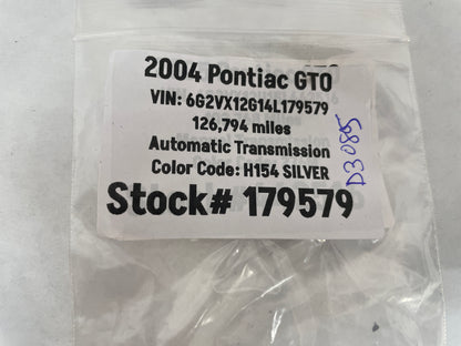 2004 Pontiac GTO Radiator Rubber Bushings Clips Isolators OEM