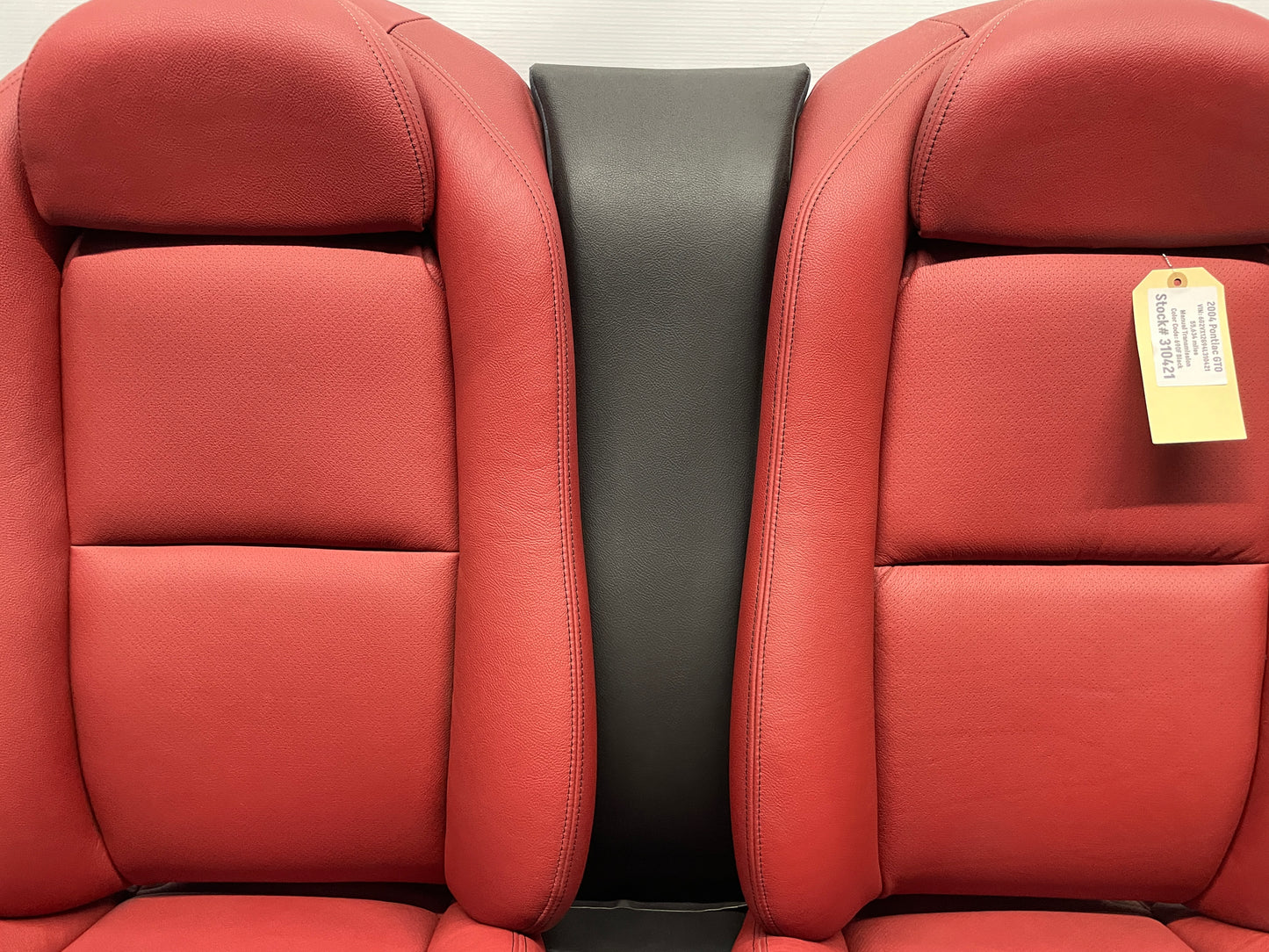 2004 Pontiac GTO Seats Front and Rear Red Leather OEM - Day's Parts Yard