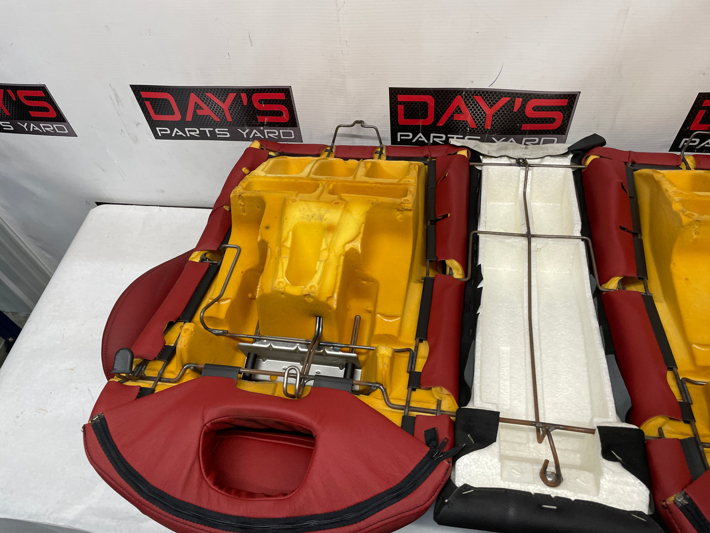 2004 Pontiac GTO Seats Front and Rear Red Leather OEM - Day's Parts Yard