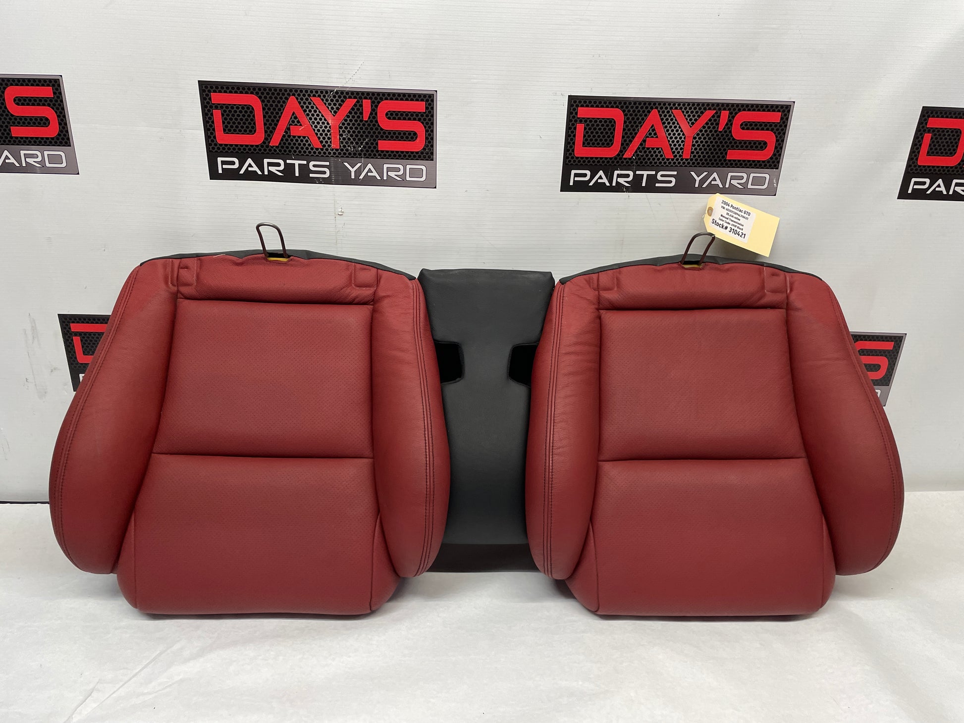 2004 Pontiac GTO Seats Front and Rear Red Leather OEM - Day's Parts Yard